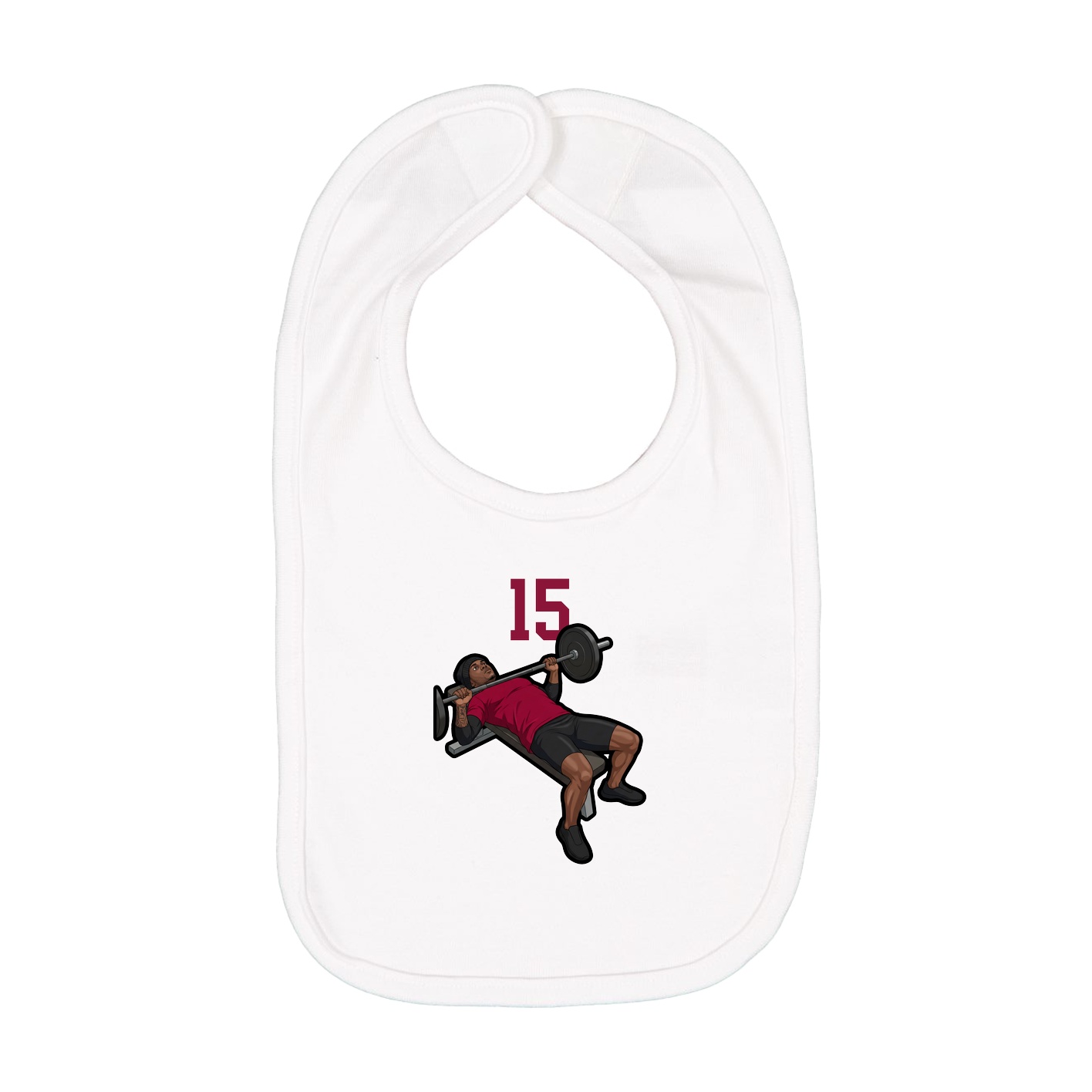 Infant Bib — Number Top in White