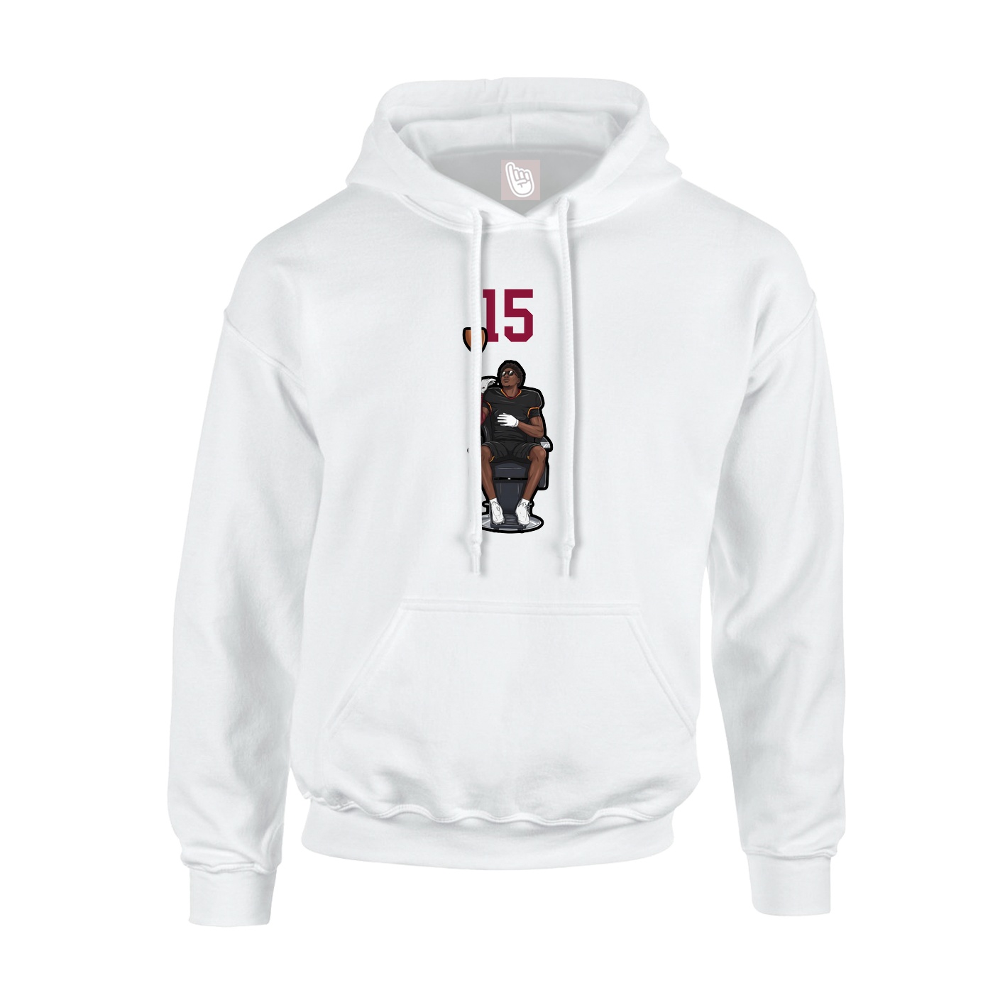 Hoodie — Number Top in White