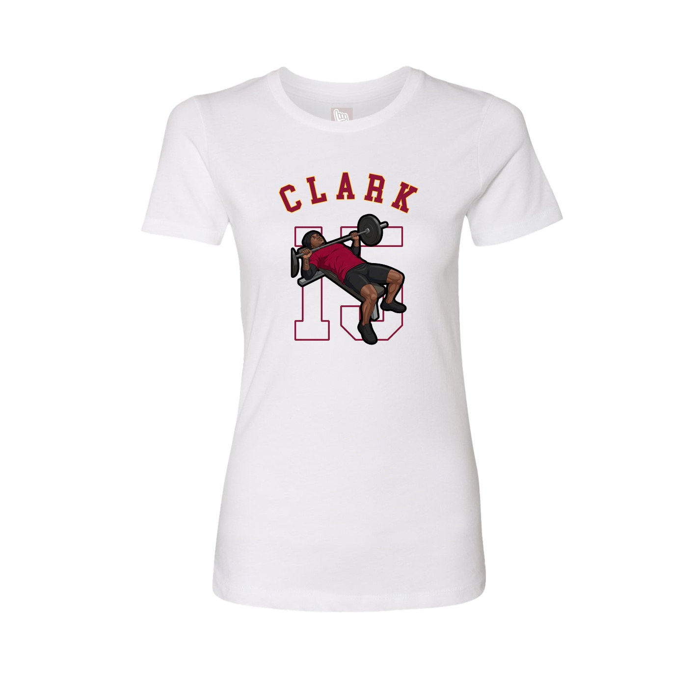 Fitted Women's Tee — Shirsey Arch in White