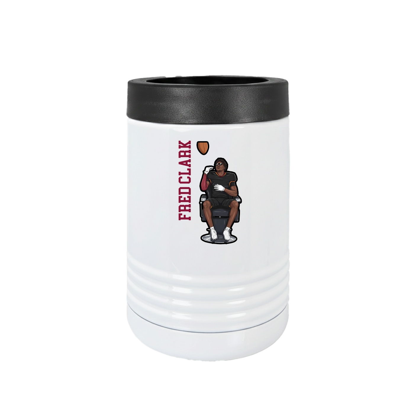Beverage Holder — Name Vertical in White