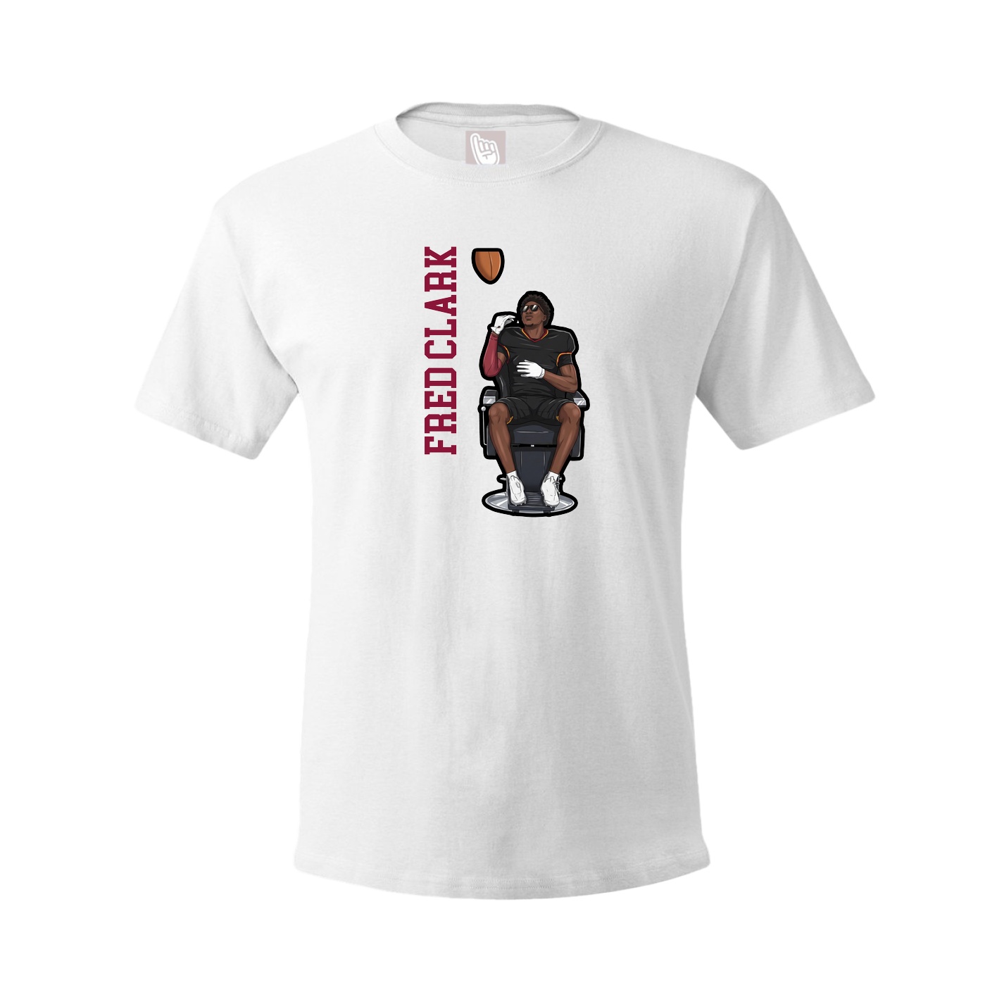 Youth Tee — Name Vertical in White