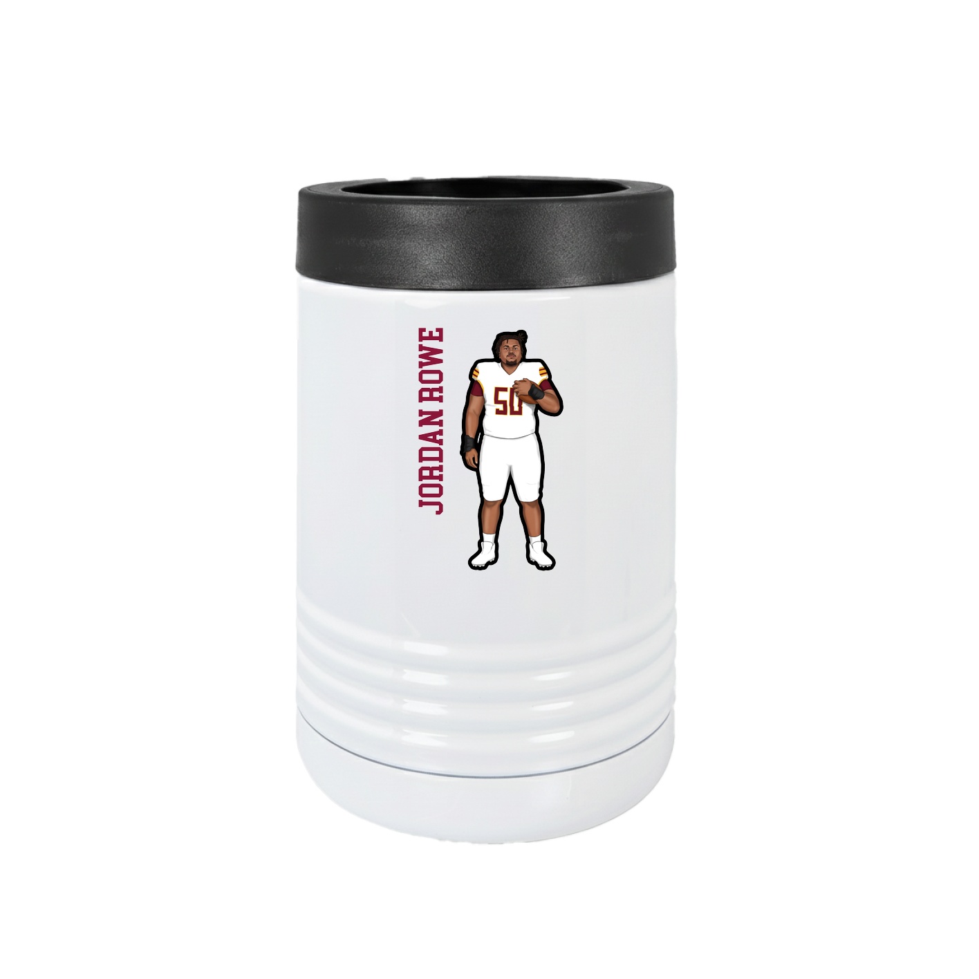 Beverage Holder — Name Vertical in White
