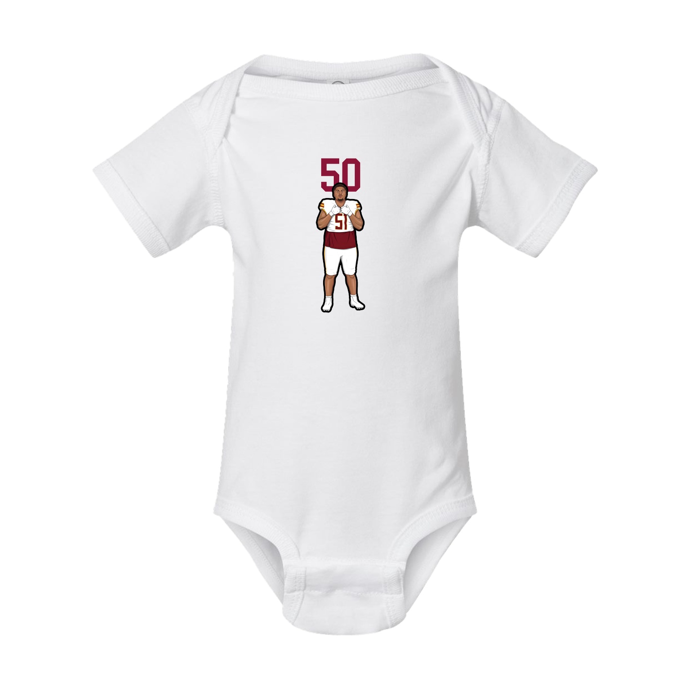 Baby Onesie — Number Top in White