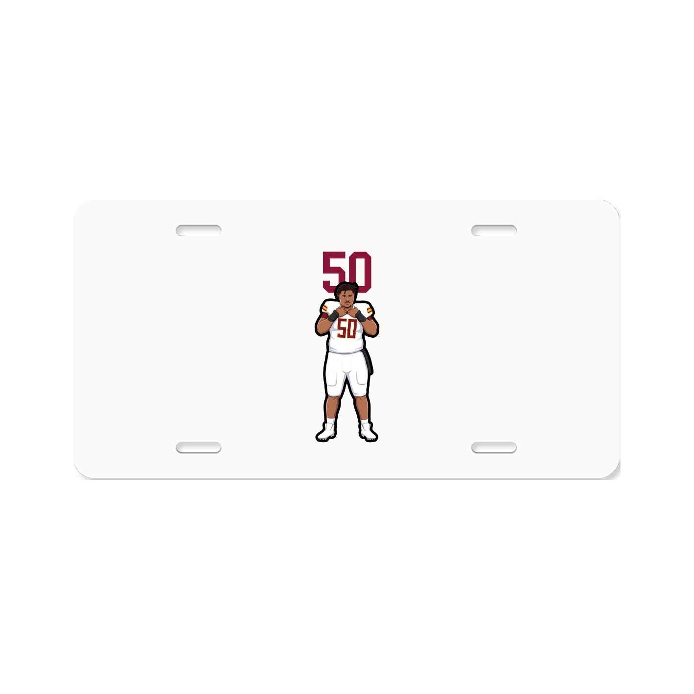 License Plate — Number Top in Classic