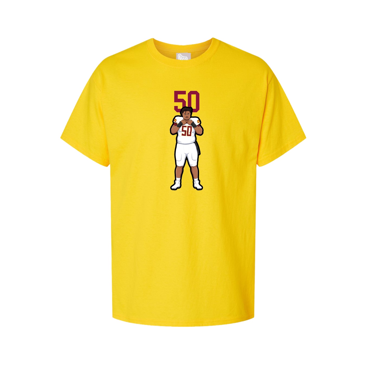 Youth Tee — Number Top in Gold