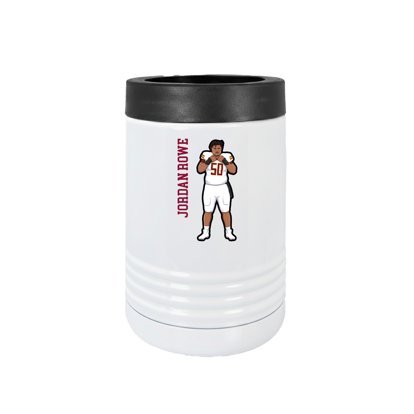 Beverage Holder — Name Vertical in White
