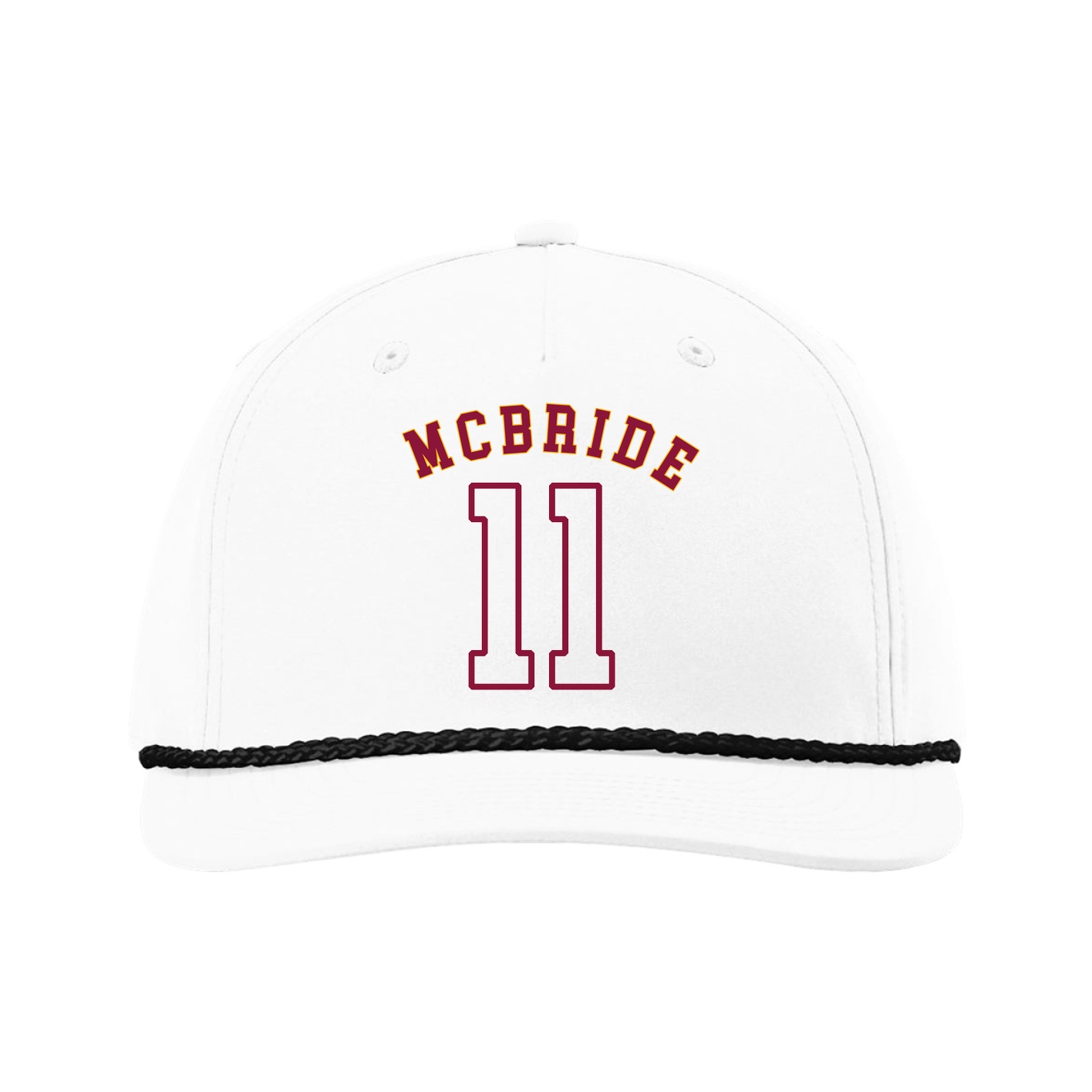 Five-Panel Classic Rope Cap — Shirsey Arch in White