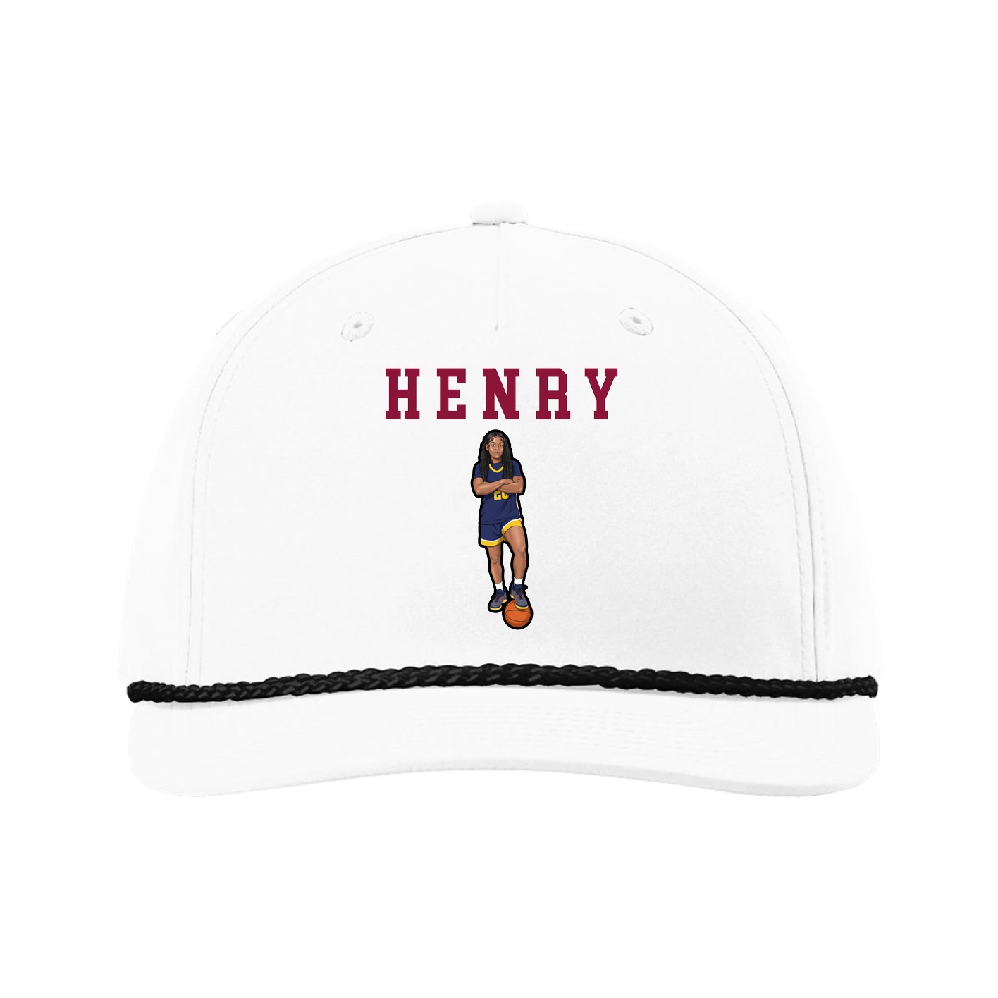 Five-Panel Classic Rope Cap — Shirsey in White