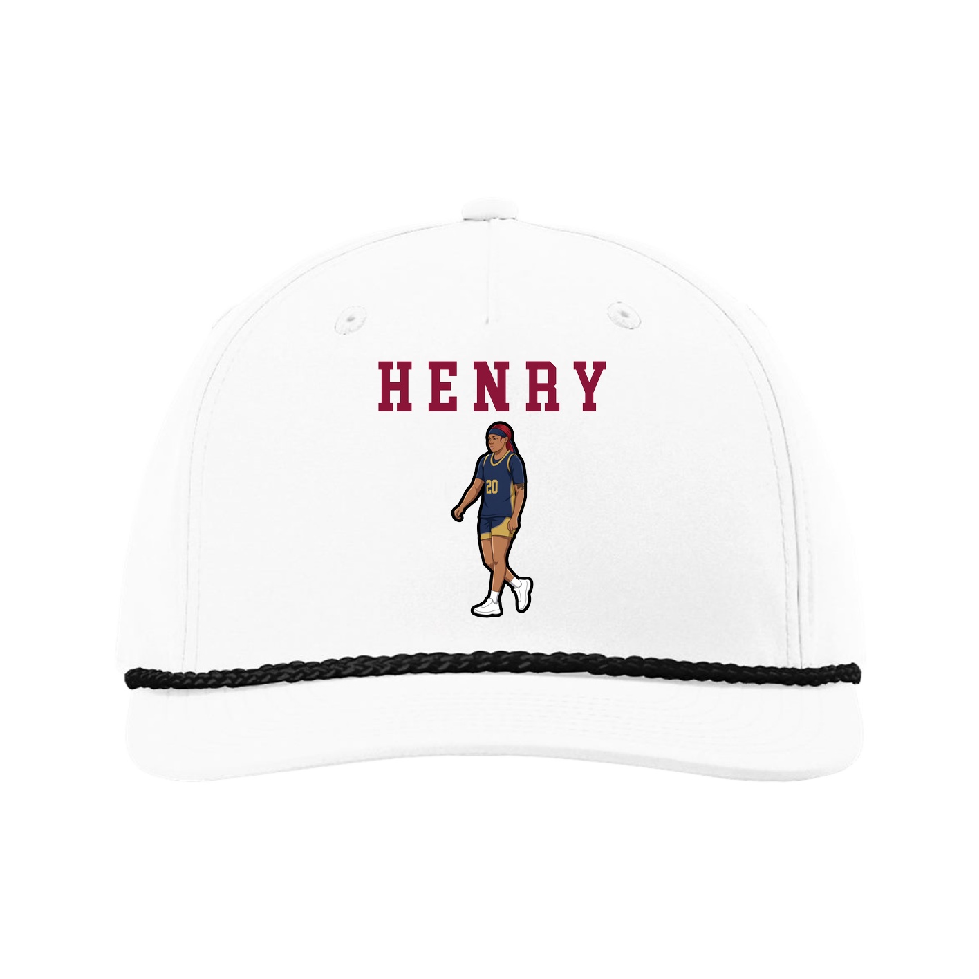 Five-Panel Classic Rope Cap — Shirsey in White
