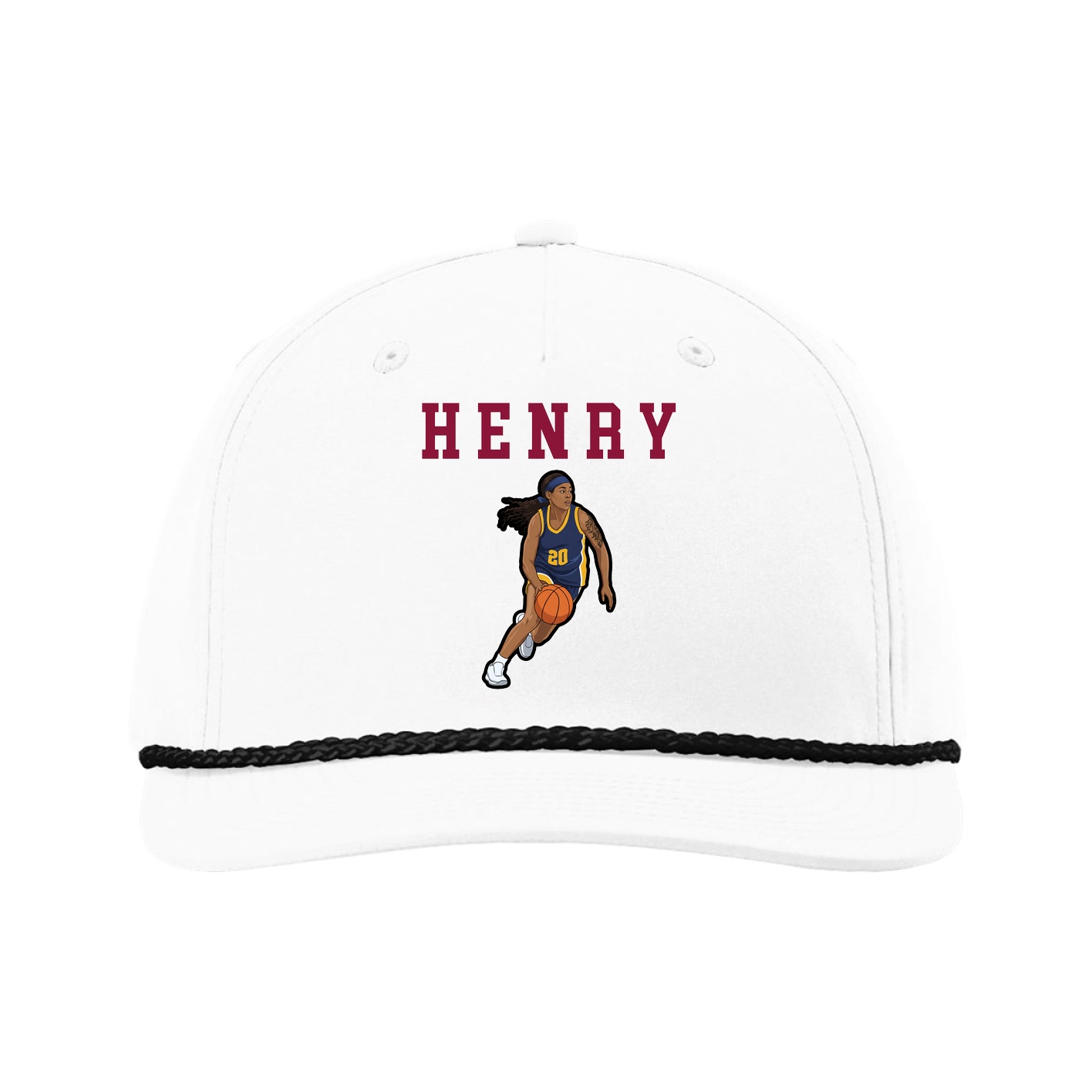 Five-Panel Classic Rope Cap — Shirsey in White