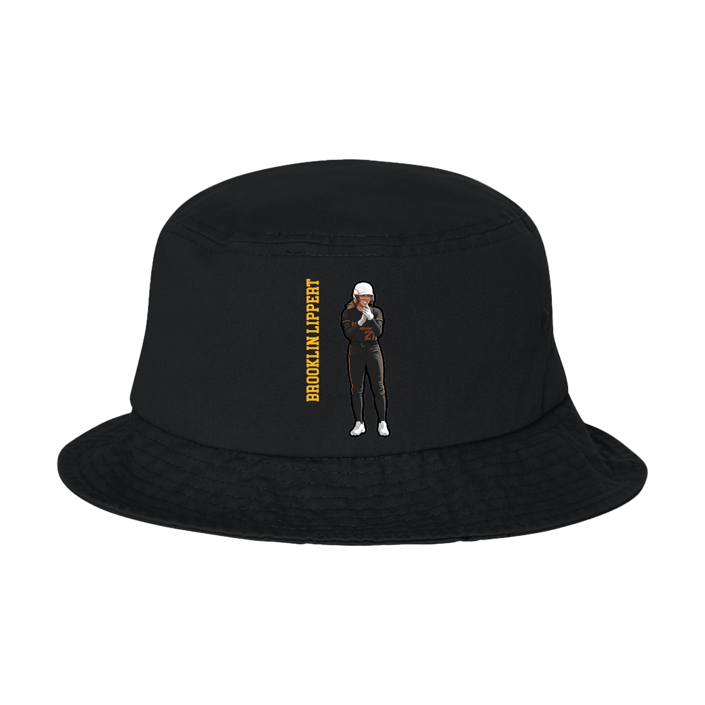 Bucket Cap — Name Vertical in Black