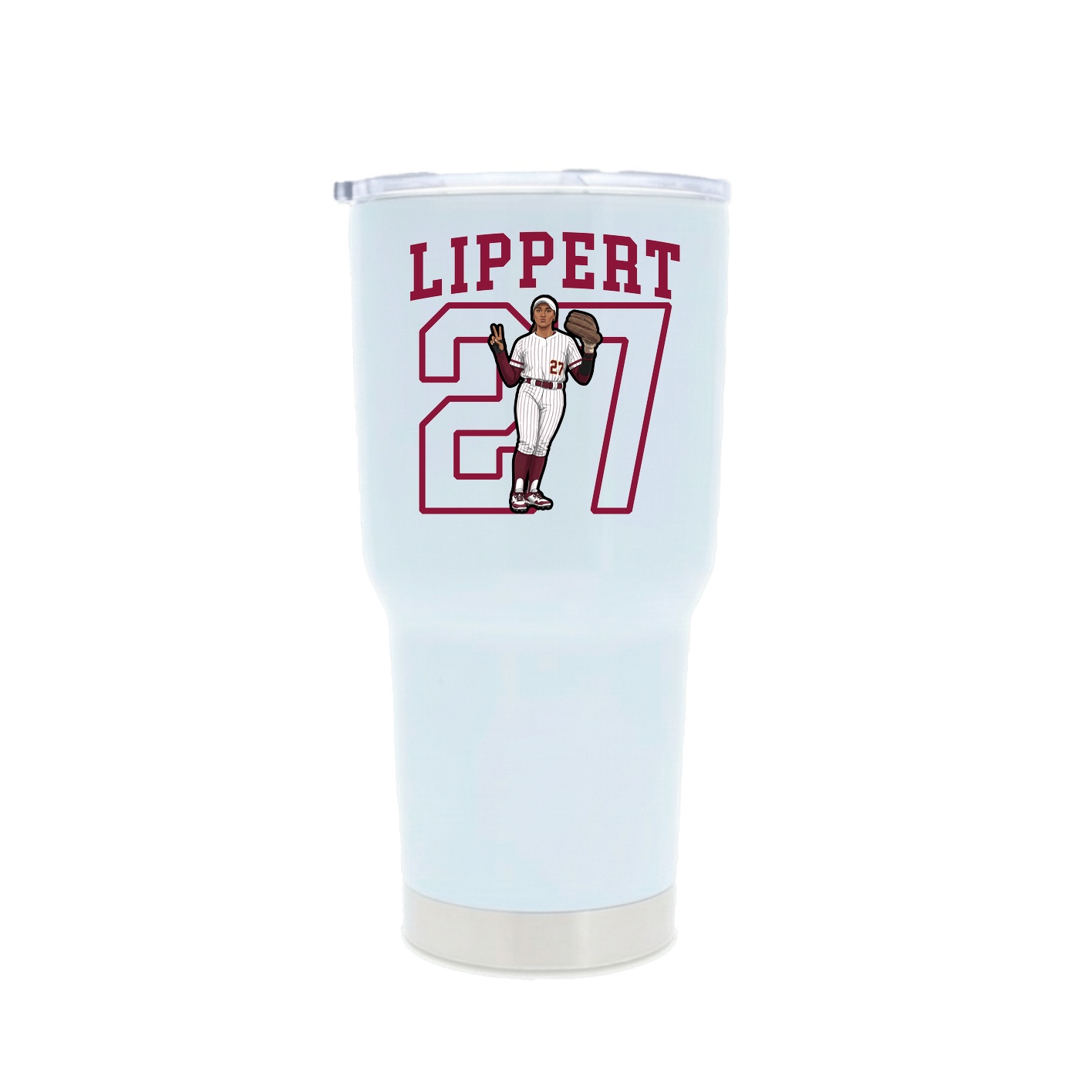 30oz Stainless Steel Tumbler — Shirsey in White