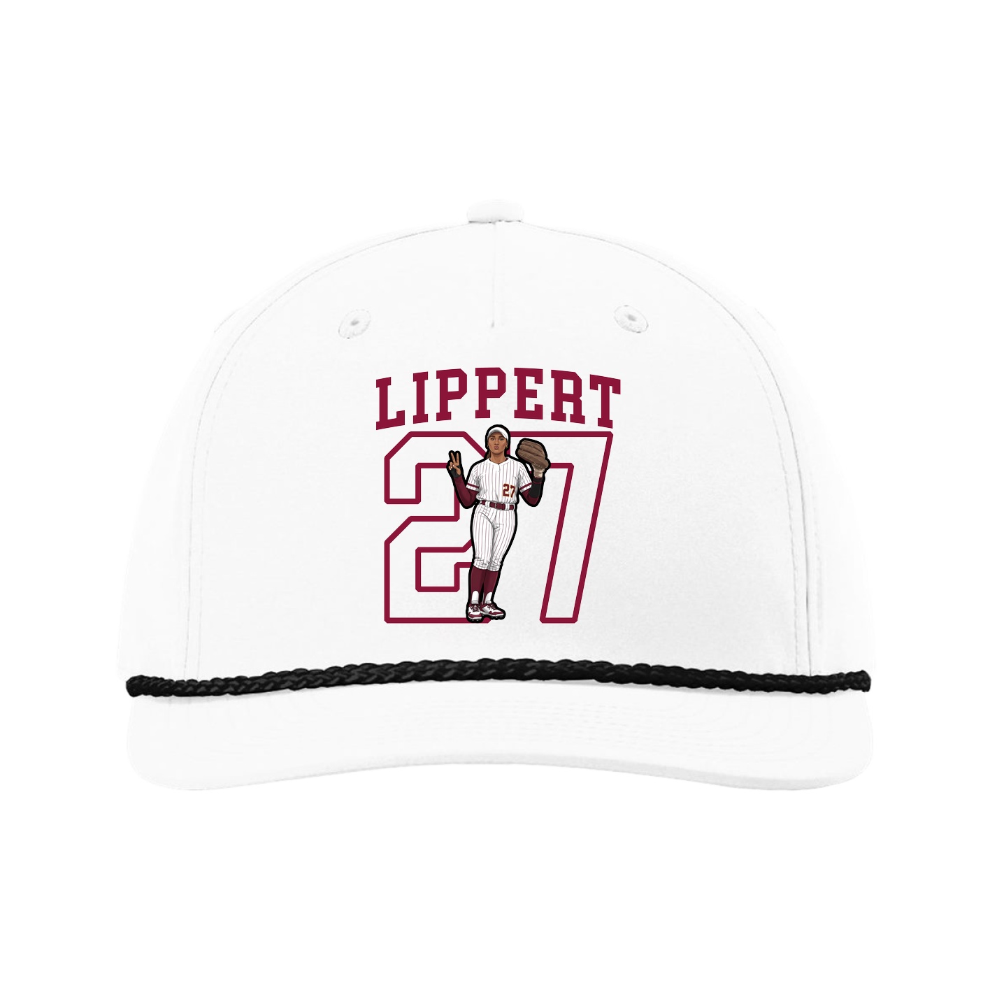 Five-Panel Classic Rope Cap — Shirsey in White