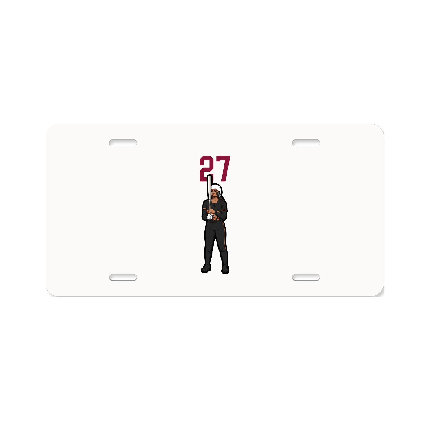 License Plate — Number Top in Classic