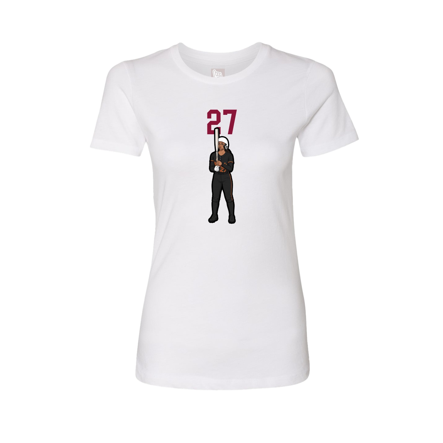 Womens Tee — Number Top in White