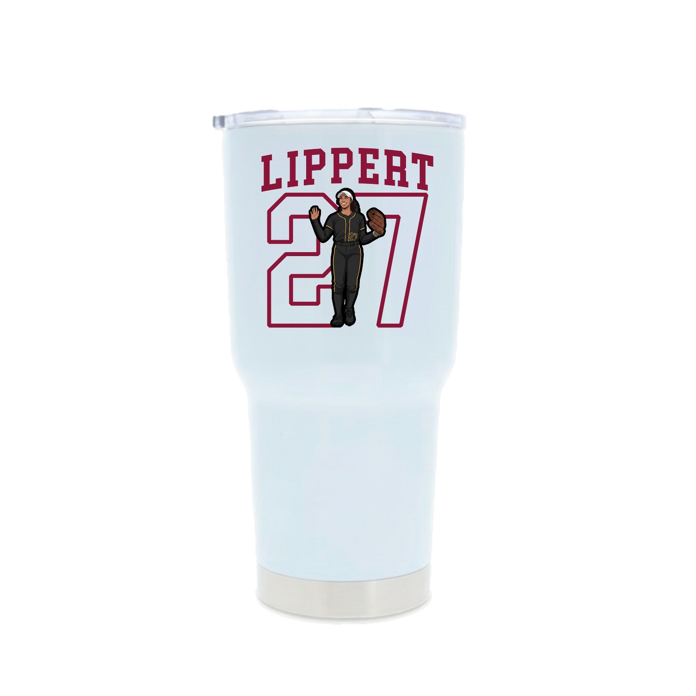 30oz Stainless Steel Tumbler — Shirsey in White