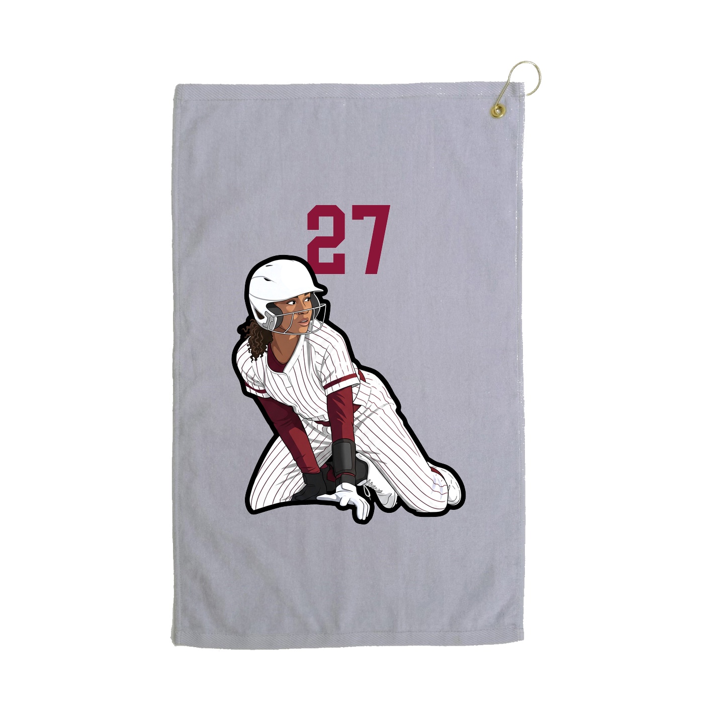 Golf Towel — Number Top in Grey