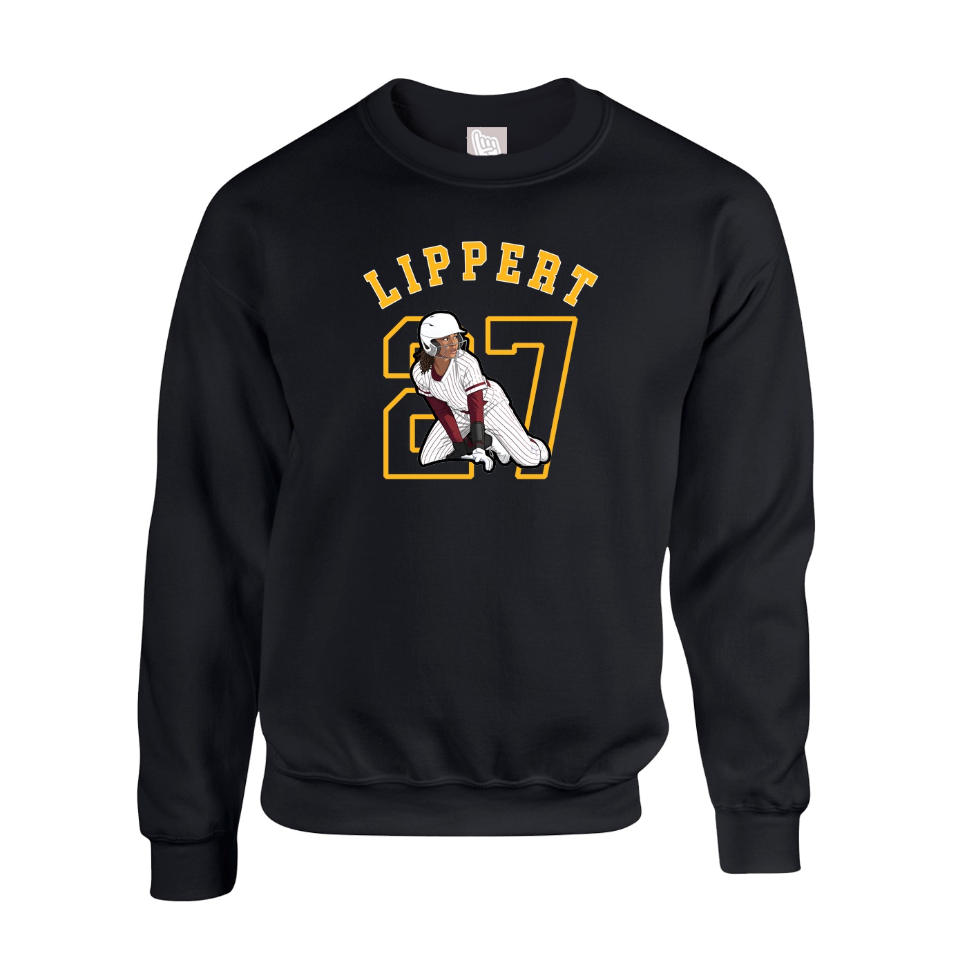 Fleece Crew — Shirsey Arch in Black