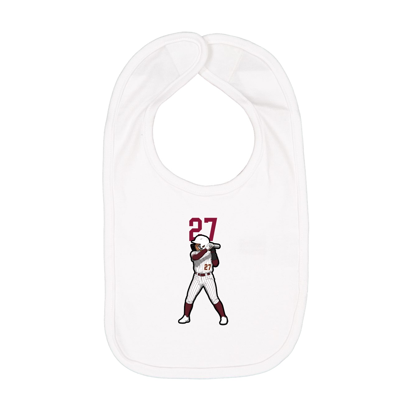 Infant Bib — Number Top in White