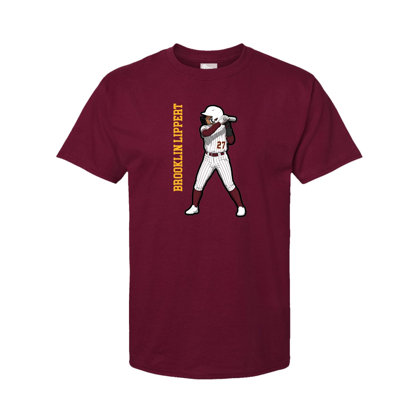 Tee — Name Vertical in Cardinal
