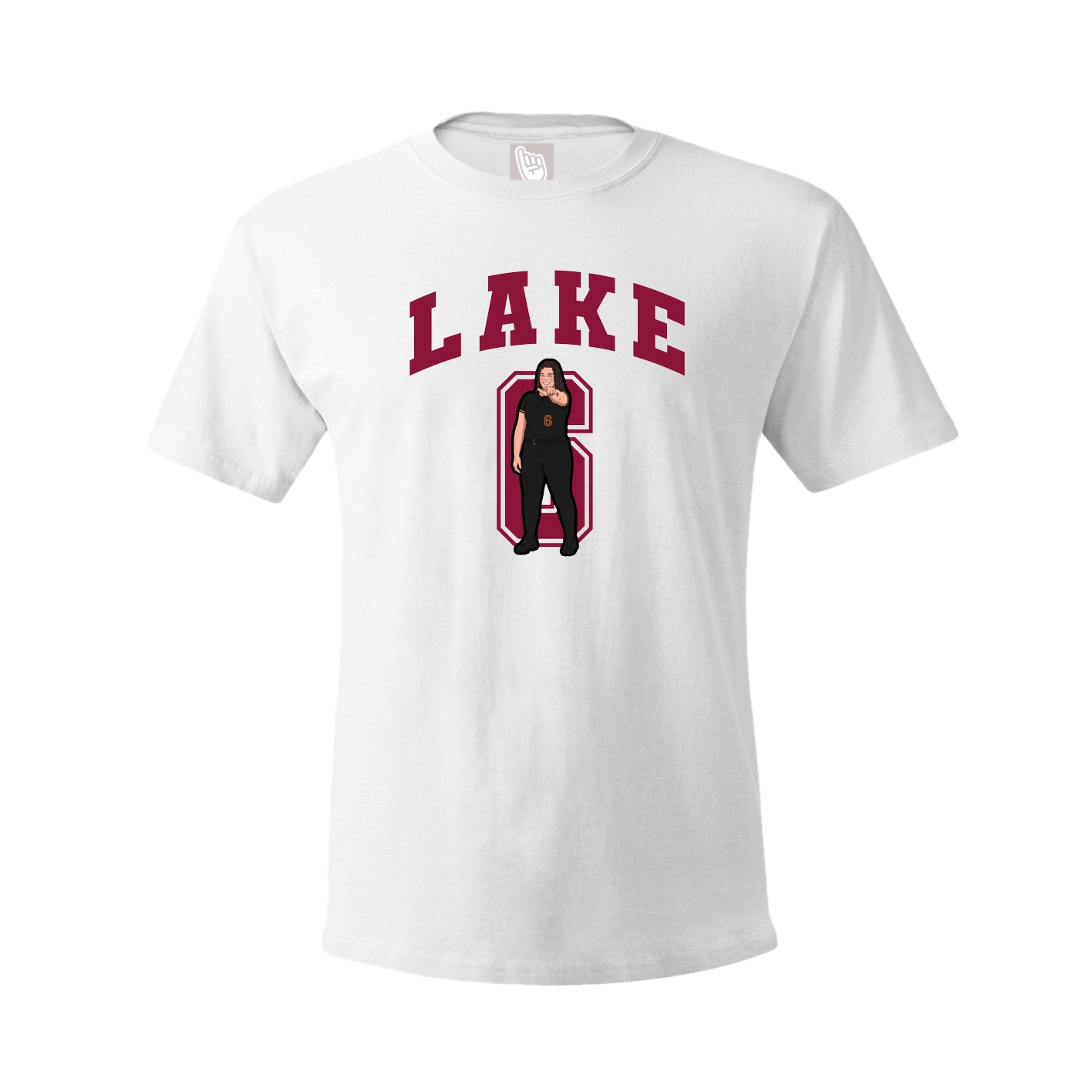 Youth Tee — Number in White