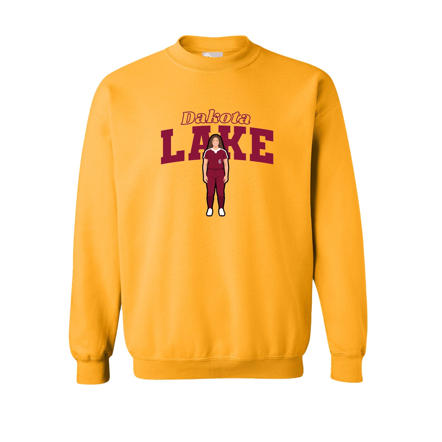Fleece Crew — Name Arch in Gold