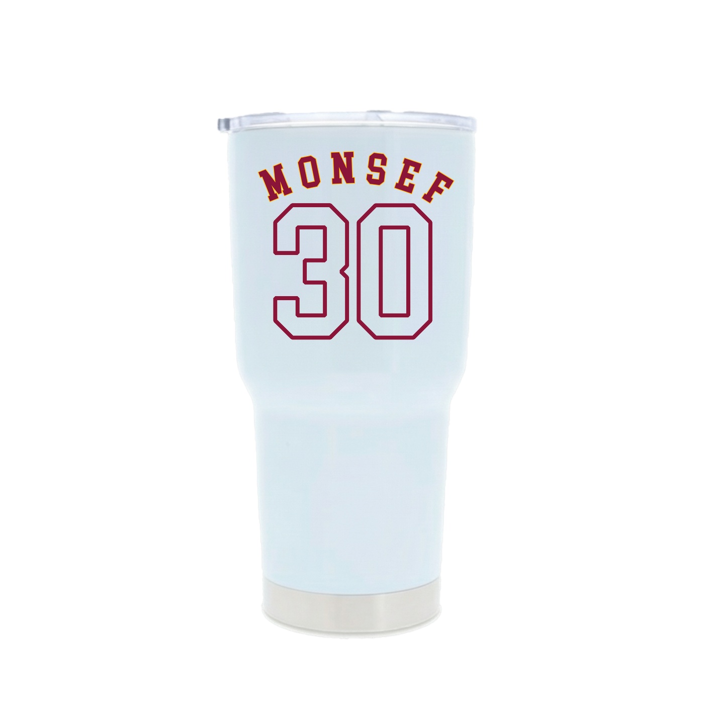 30oz Stainless Steel Tumbler — Shirsey Arch in White
