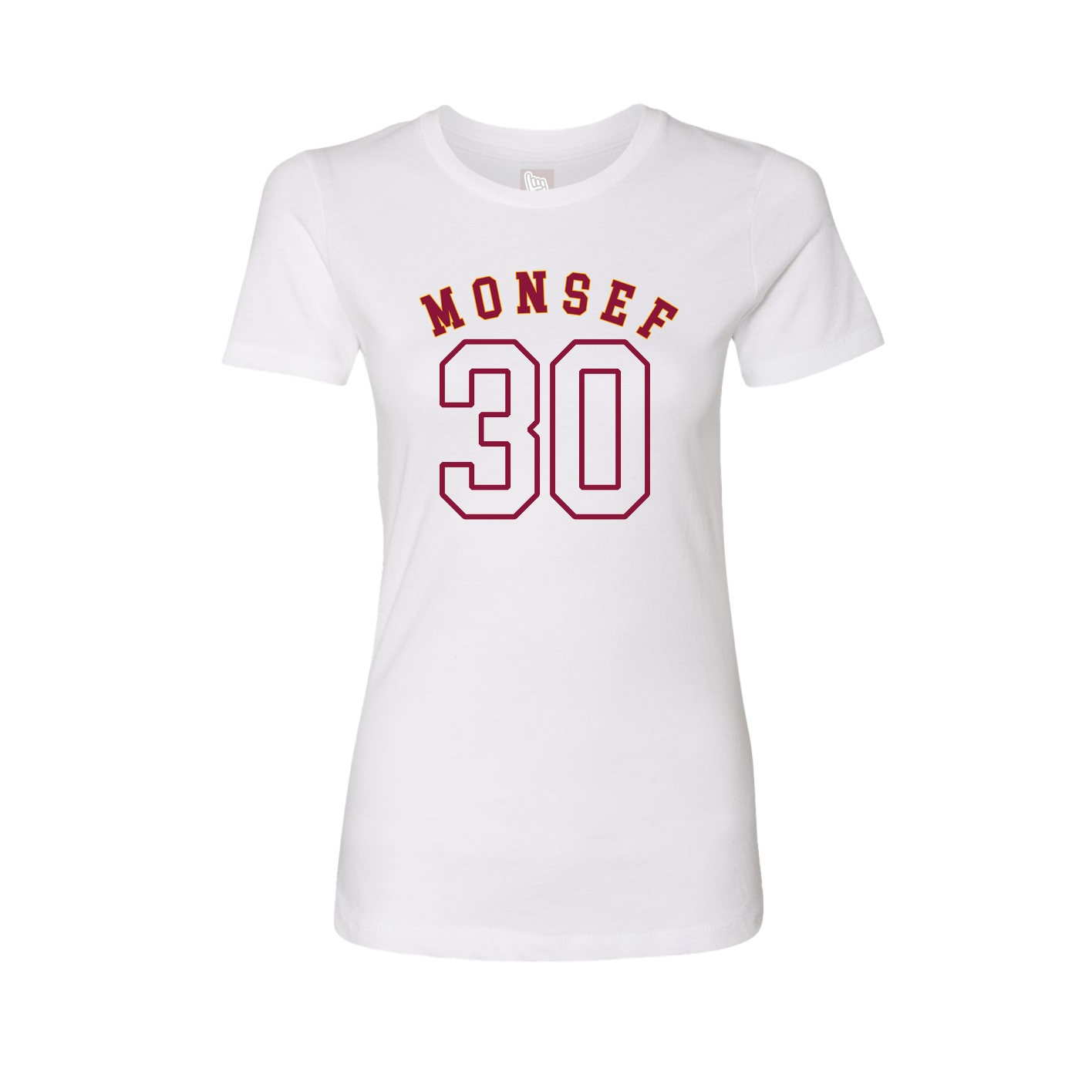 Fitted Women's Tee — Shirsey Arch in White