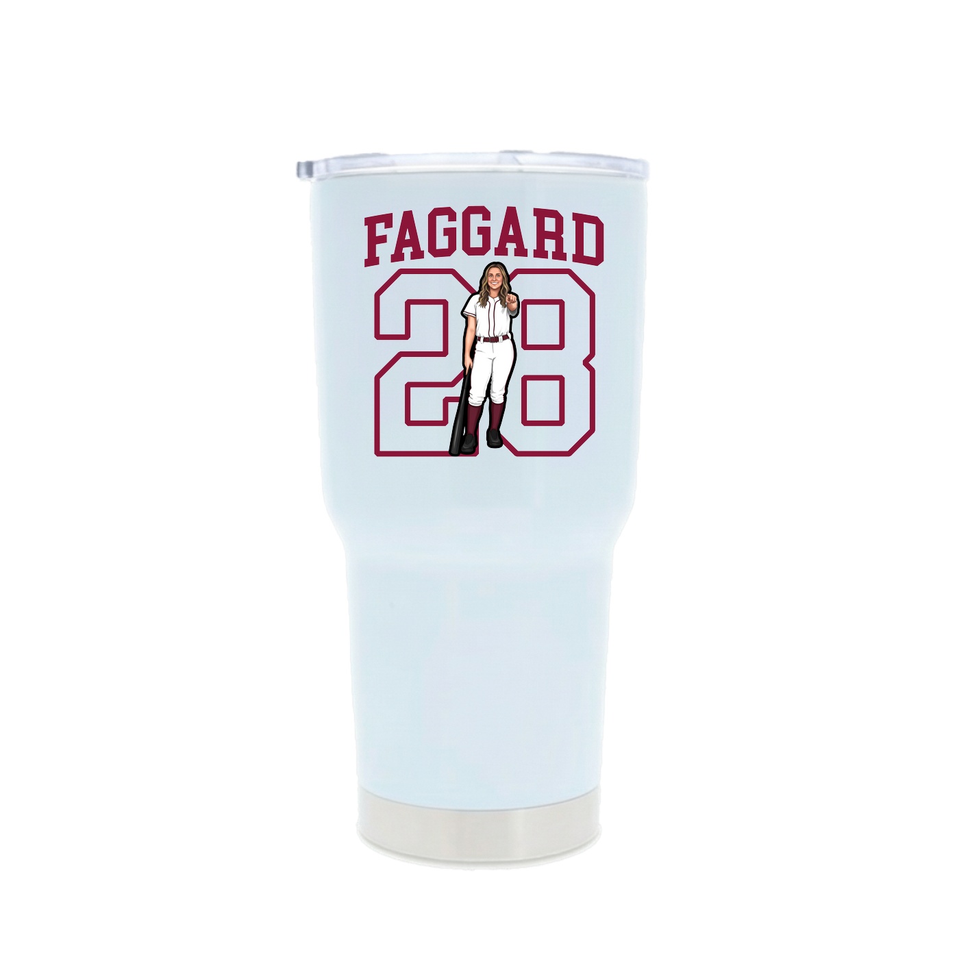 30oz Stainless Steel Tumbler — Shirsey in White