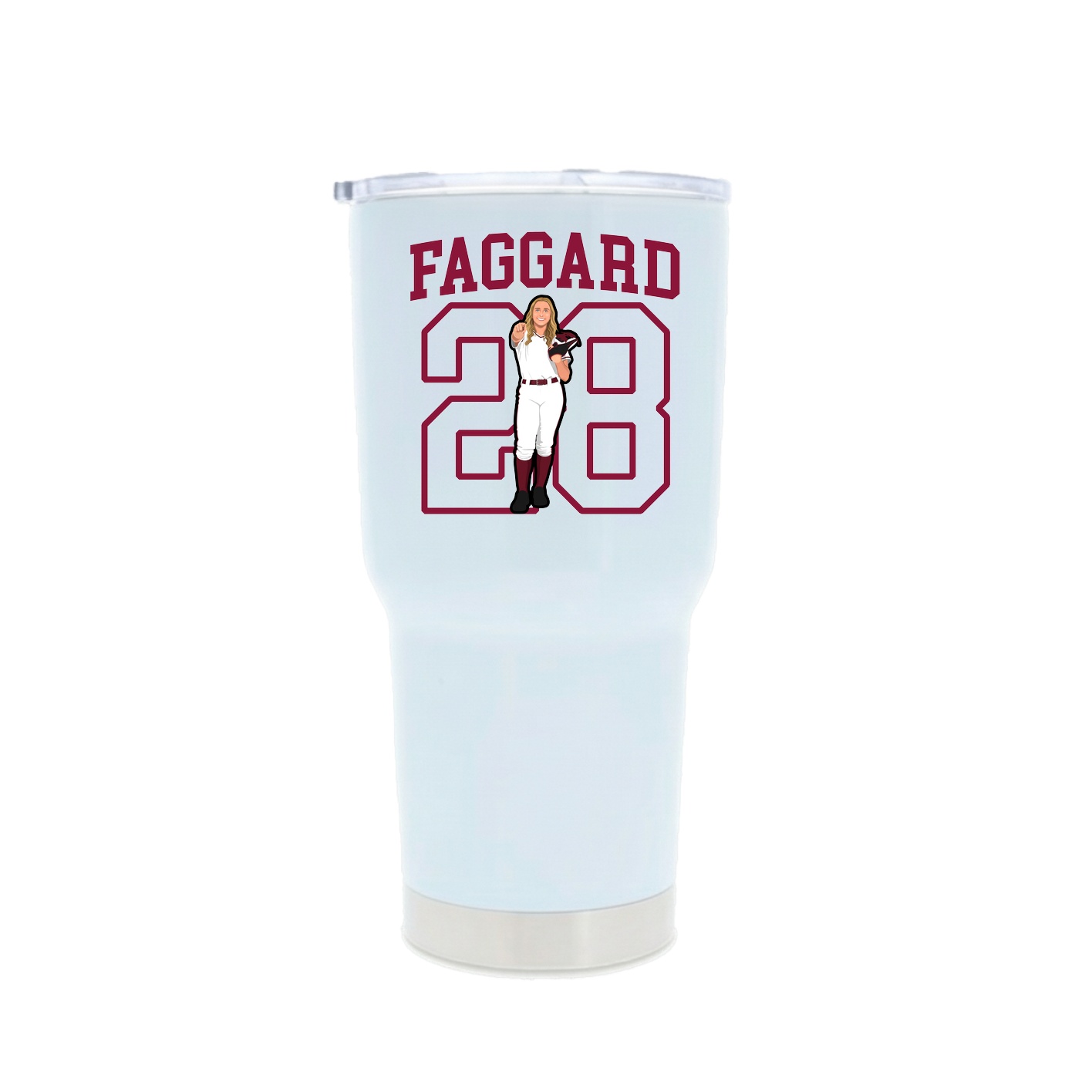 30oz Stainless Steel Tumbler — Shirsey in White