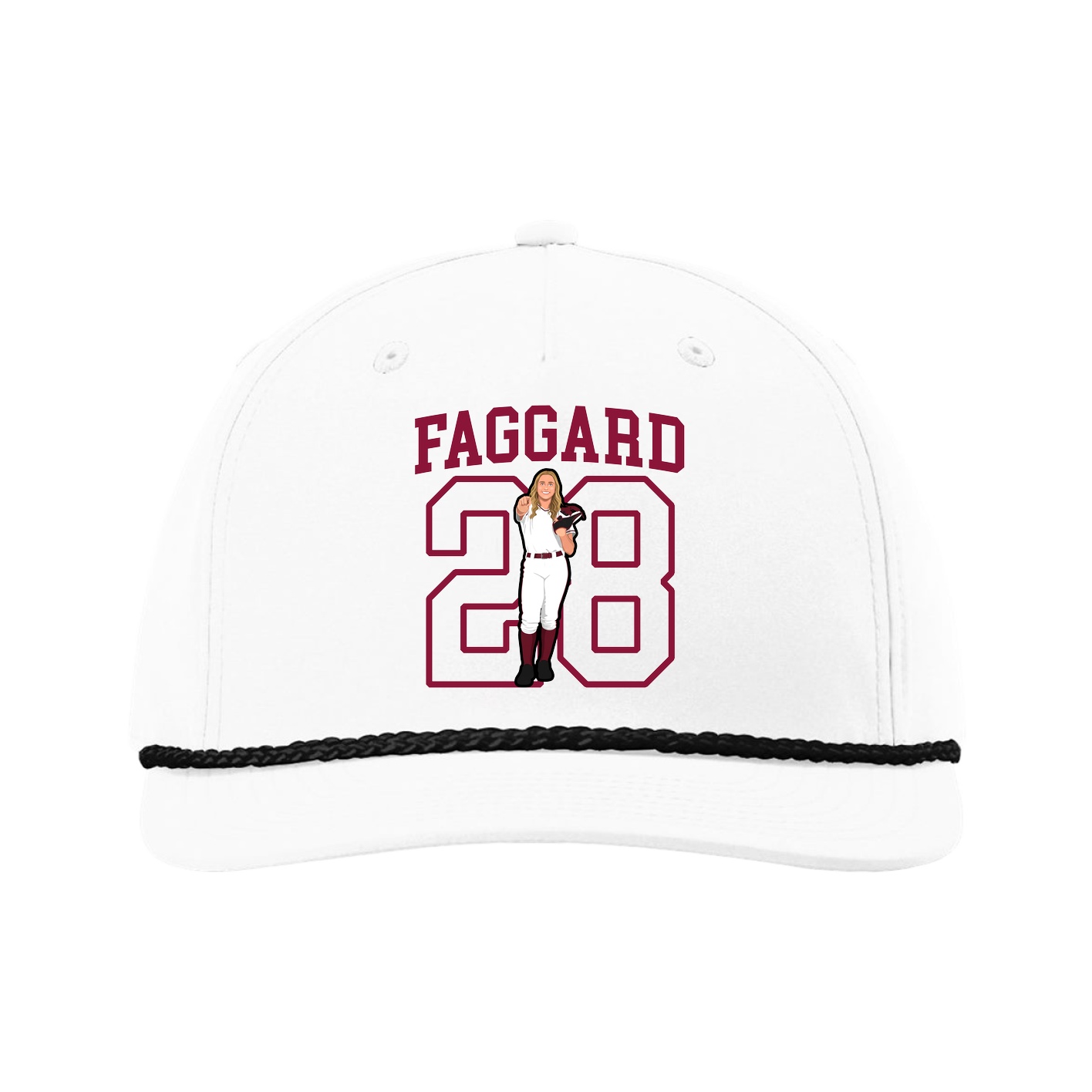 Five-Panel Classic Rope Cap — Shirsey in White