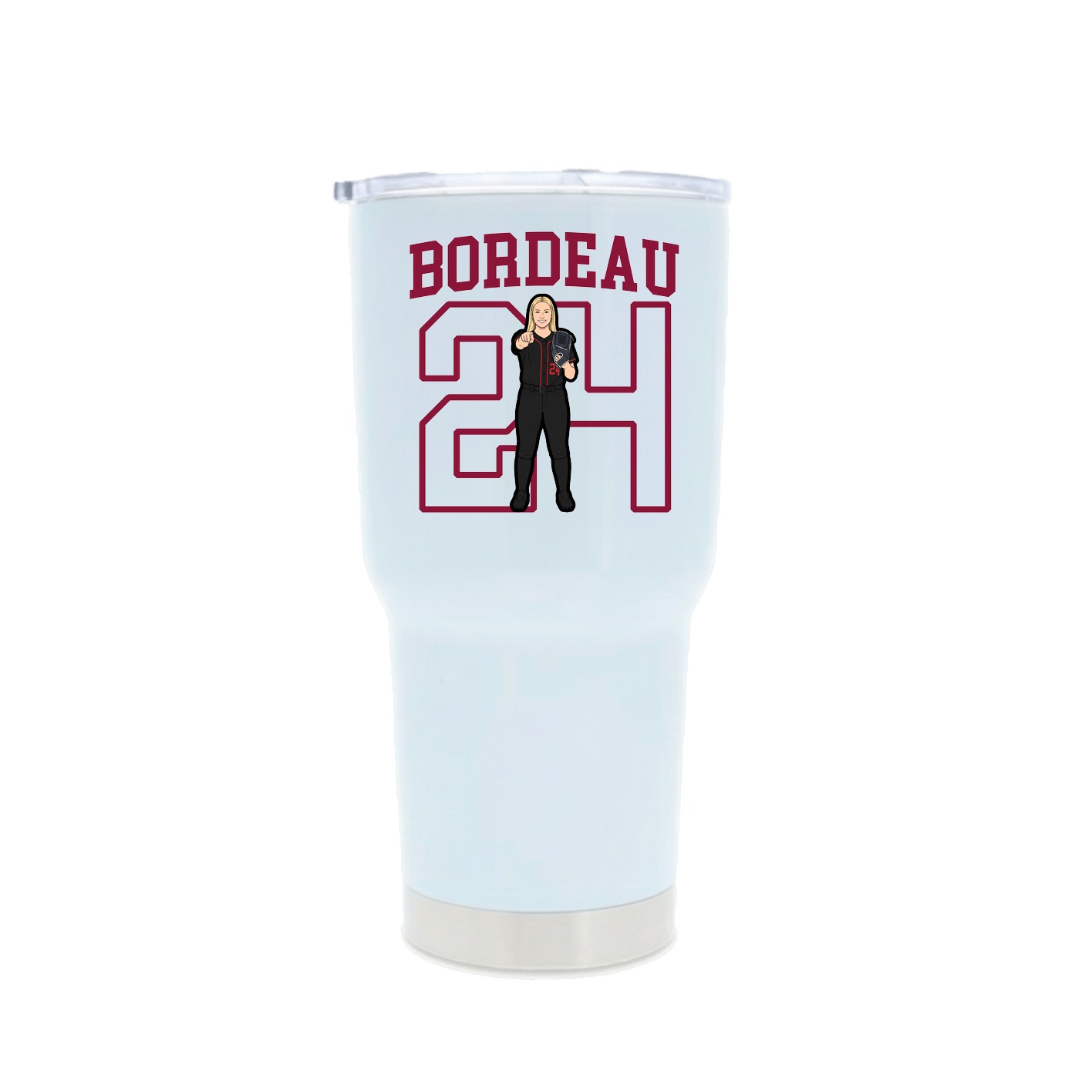 30oz Stainless Steel Tumbler — Shirsey in White