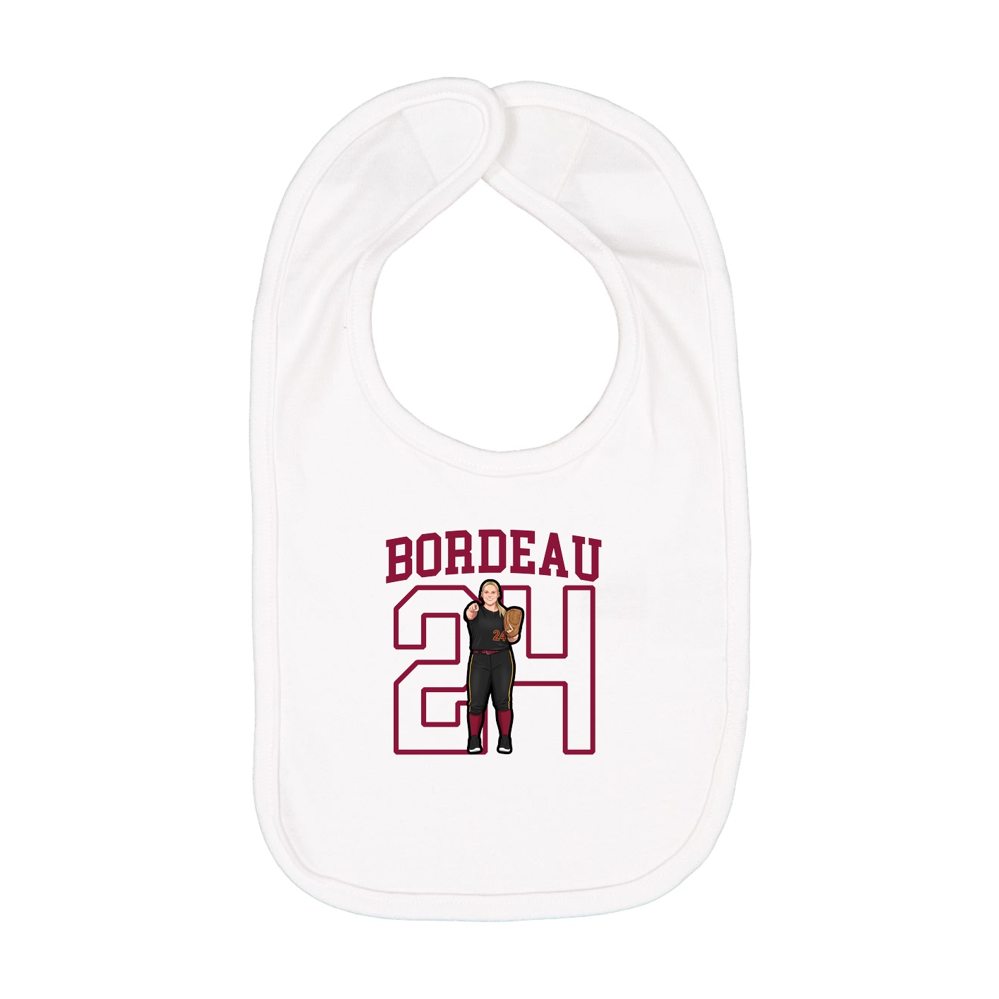 Infant Bib — Shirsey in White