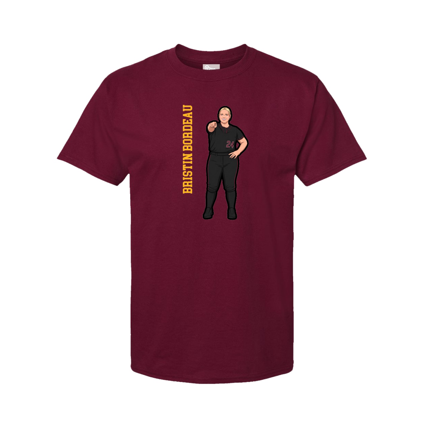 Tee — Name Vertical in Cardinal