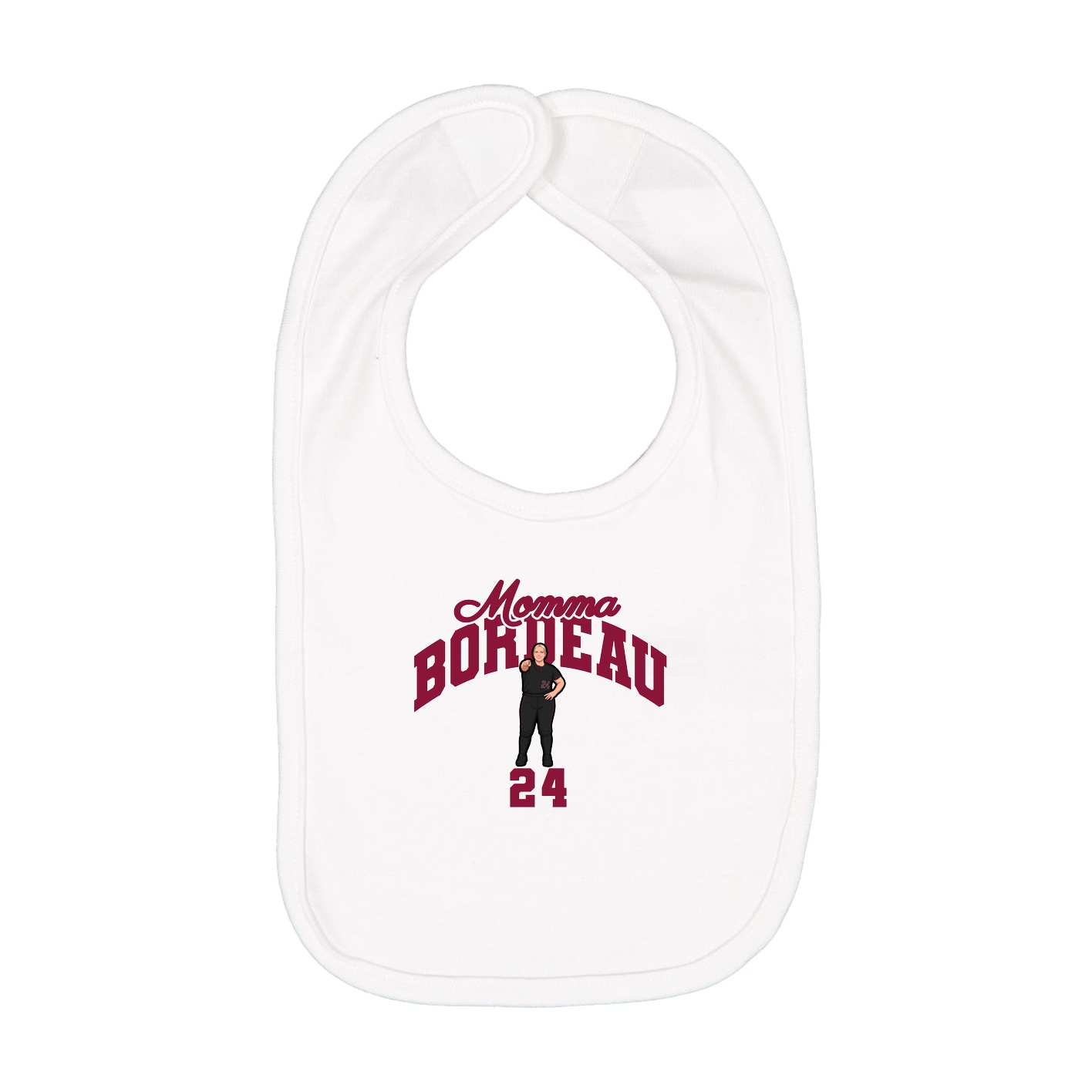 Infant Bib — Mothers Day Arch in White