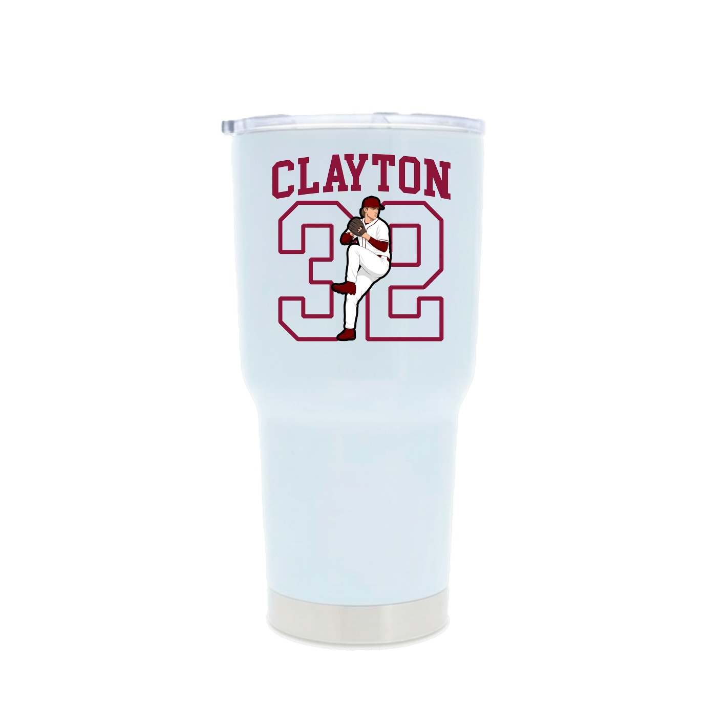 30oz Stainless Steel Tumbler — Shirsey in White