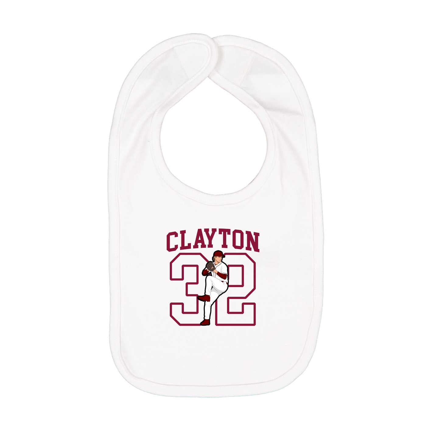 Infant Bib — Shirsey in White
