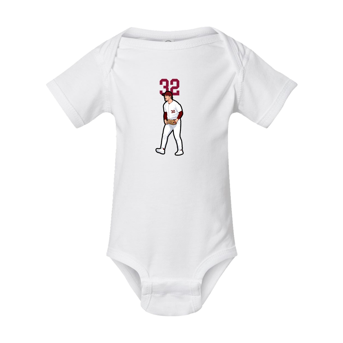 Baby Onesie — Number Top in White