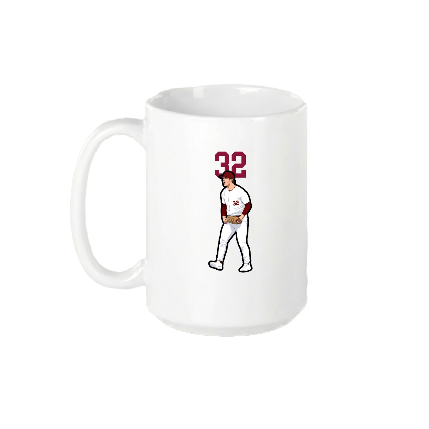 15oz Coffee Mug — Number Top in White