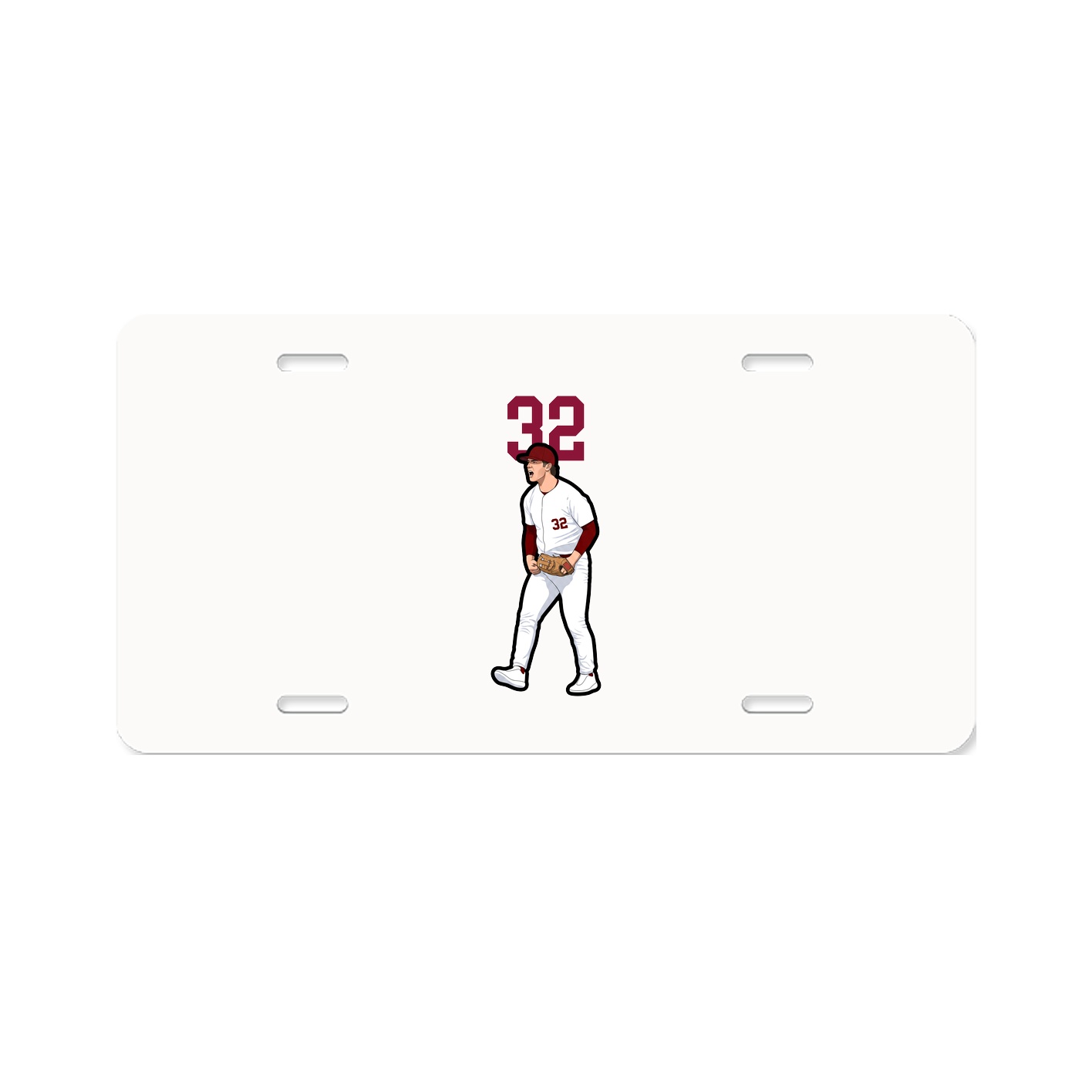 License Plate — Number Top in Classic