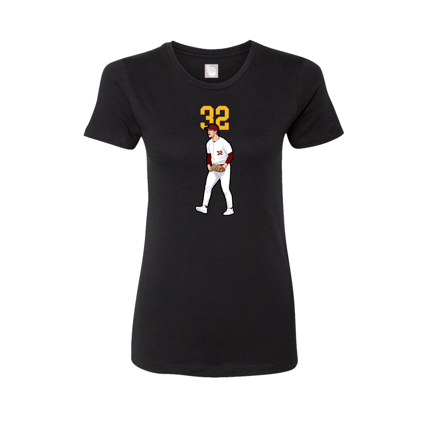 Womens Tee — Number Top in Black