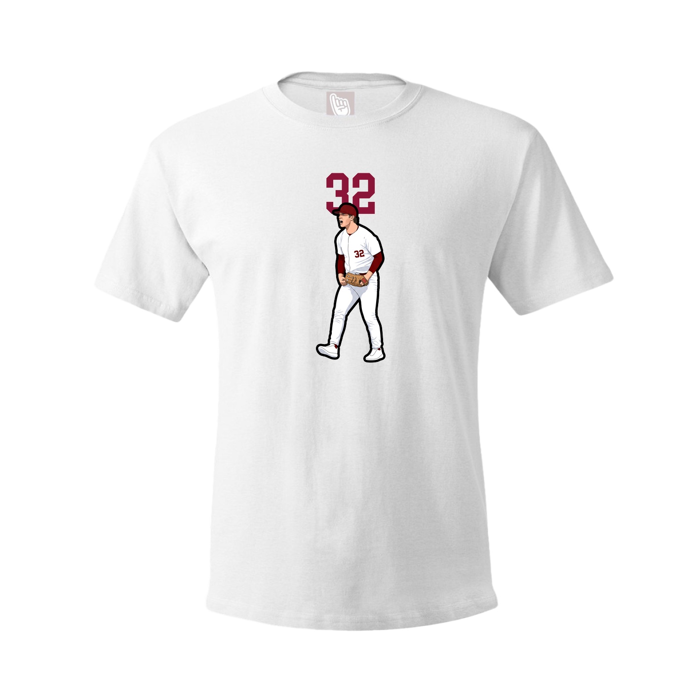 Youth Tee — Number Top in White