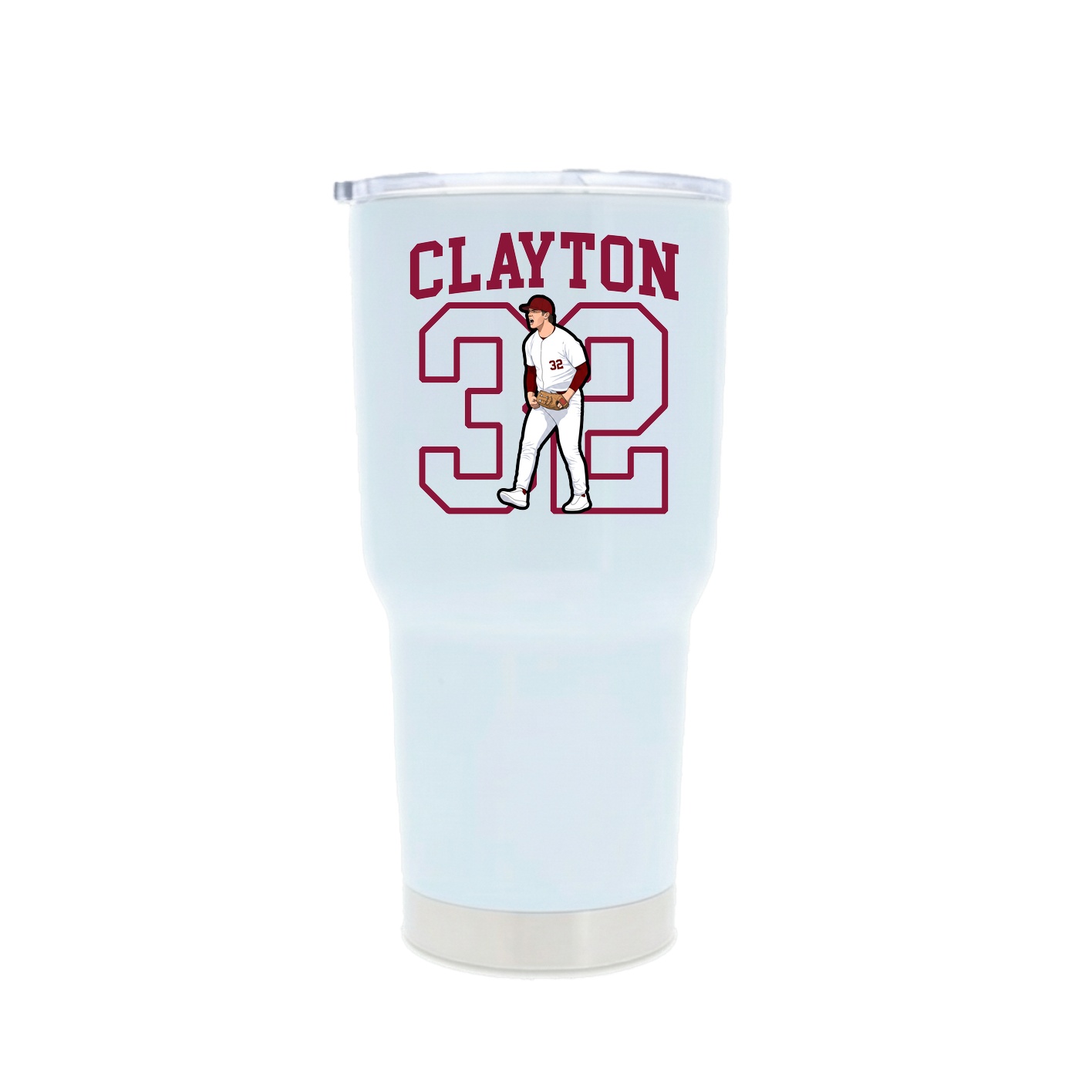 30oz Stainless Steel Tumbler — Shirsey in White