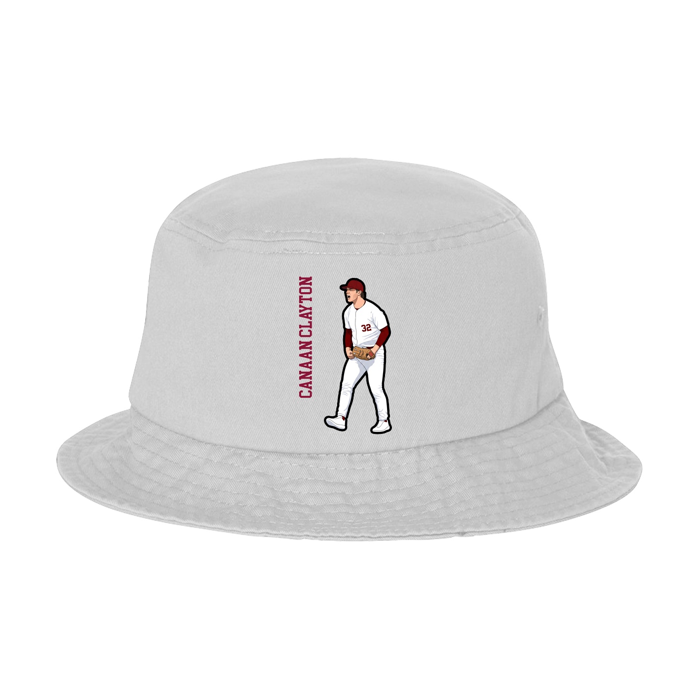 Bucket Cap — Name Vertical in White