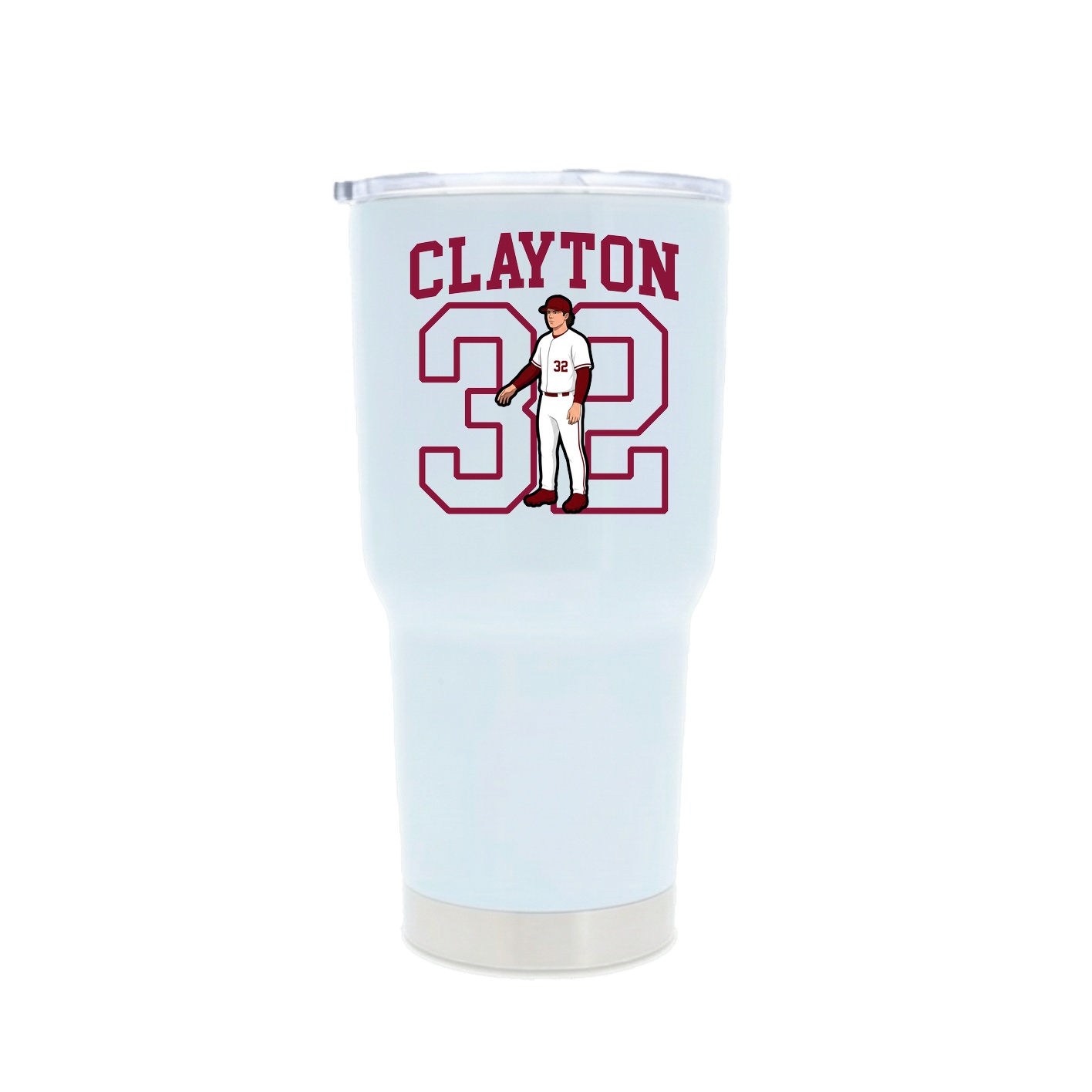 30oz Stainless Steel Tumbler — Shirsey in White