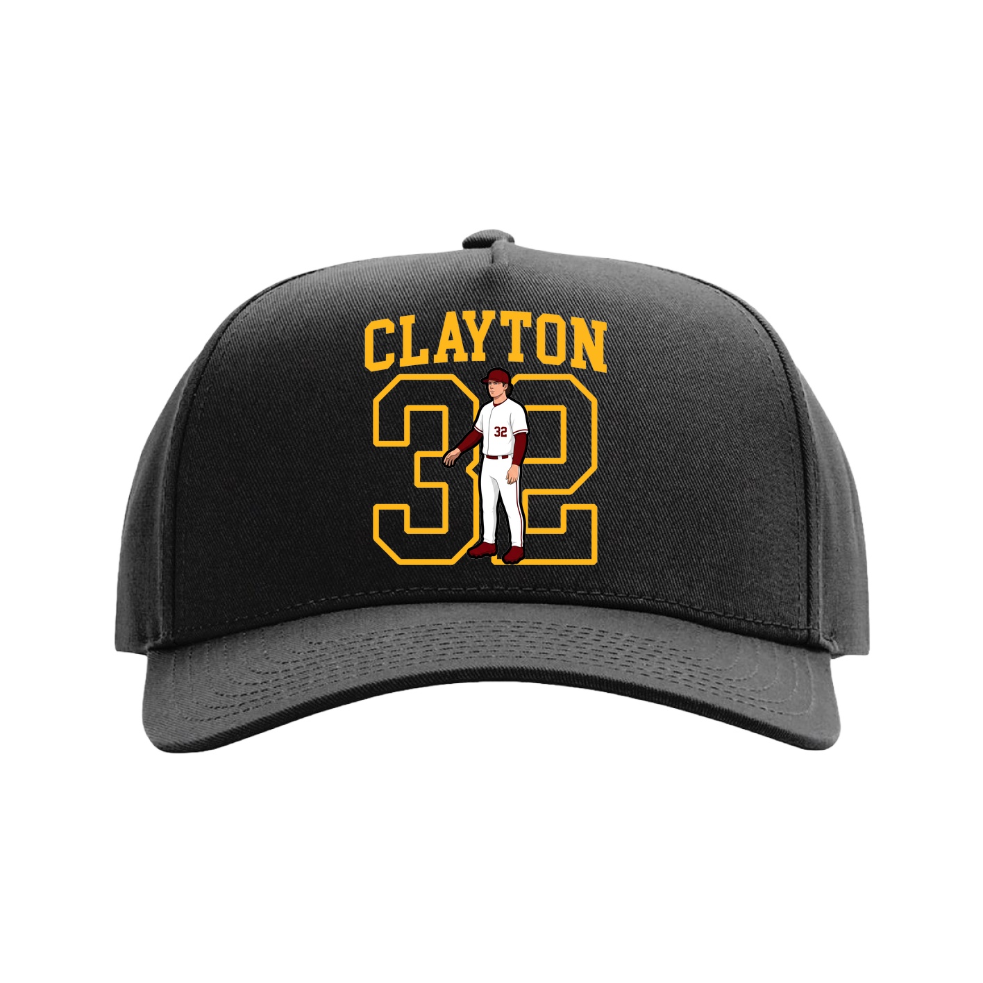 Full Fabric Five-Panel Champ Cap — Shirsey in Black
