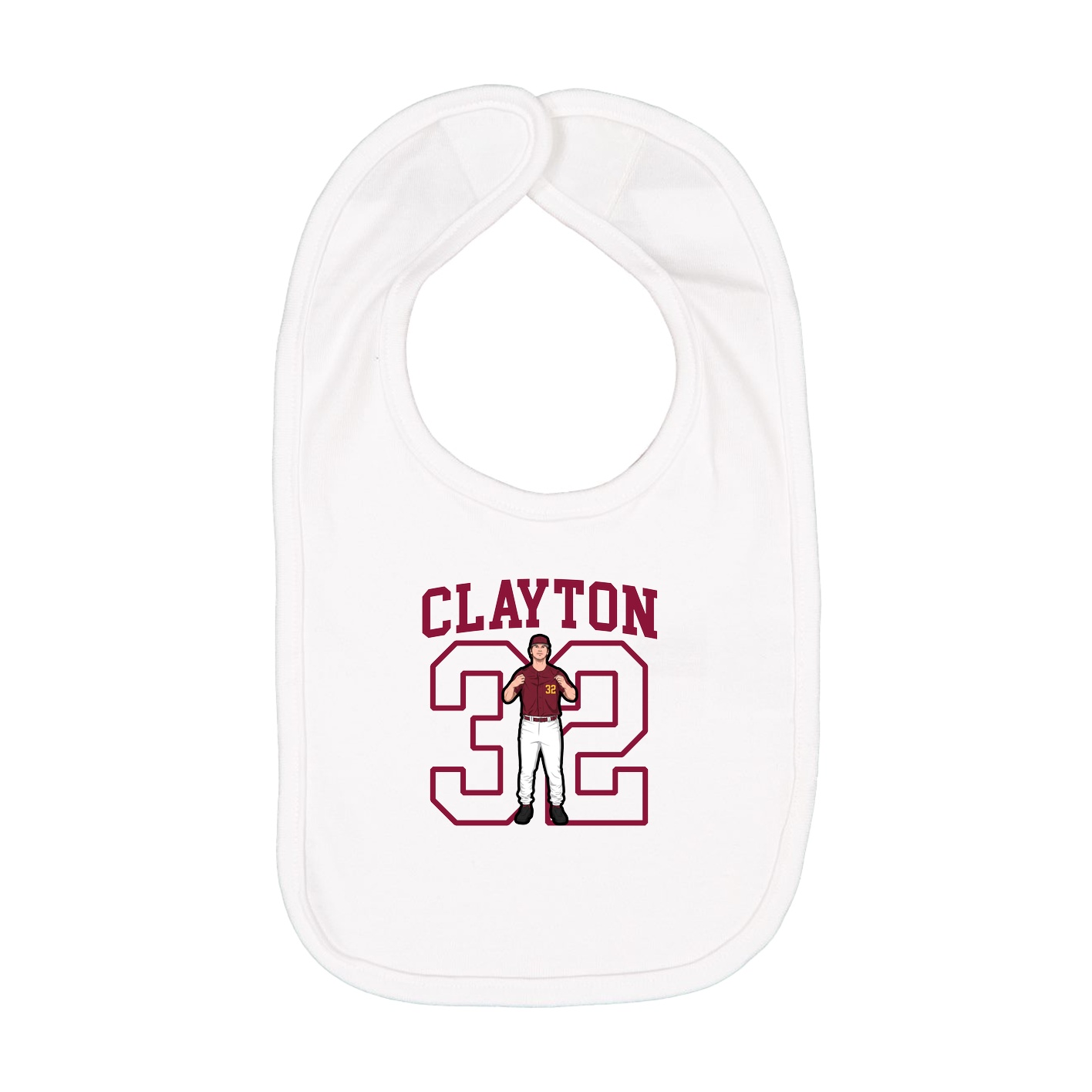 Infant Bib — Shirsey in White