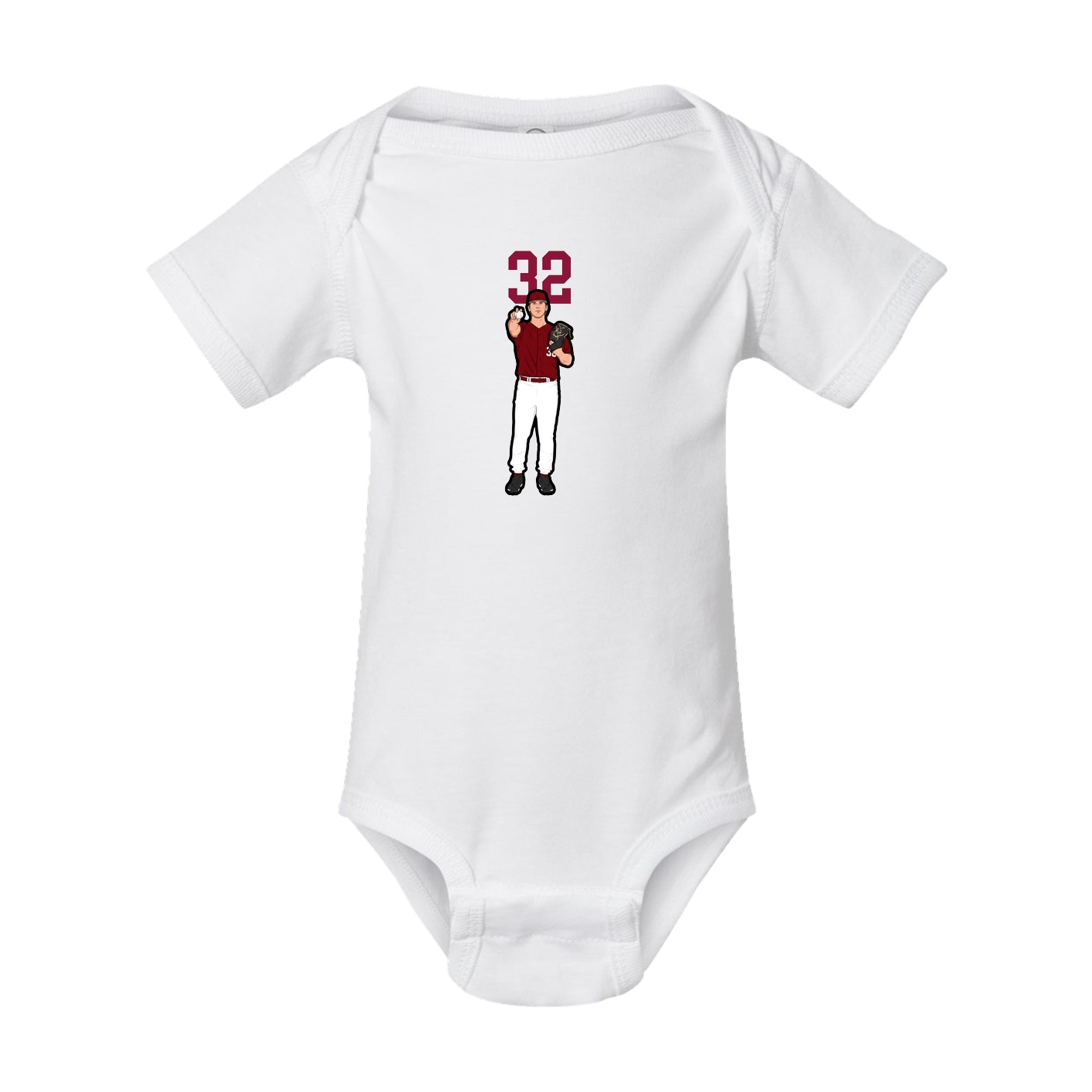 Baby Onesie — Number Top in White