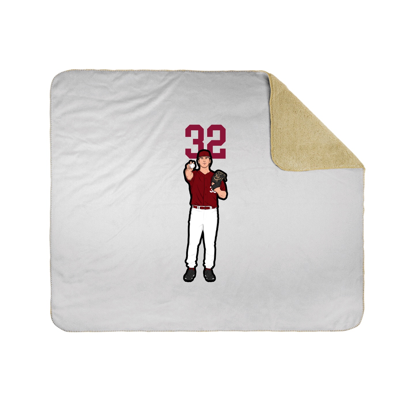 Throw Blanket — Number Top in White