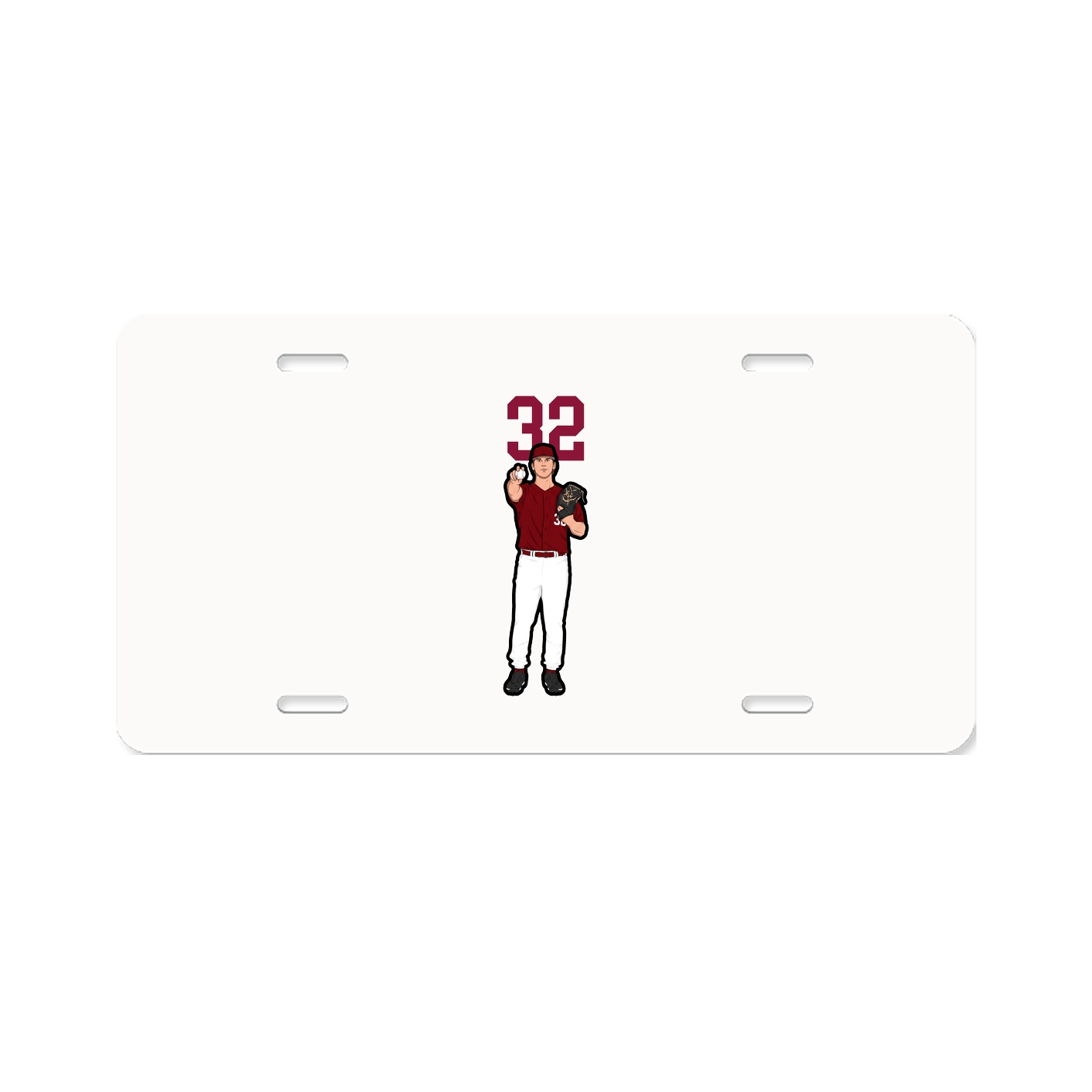 License Plate — Number Top in Classic